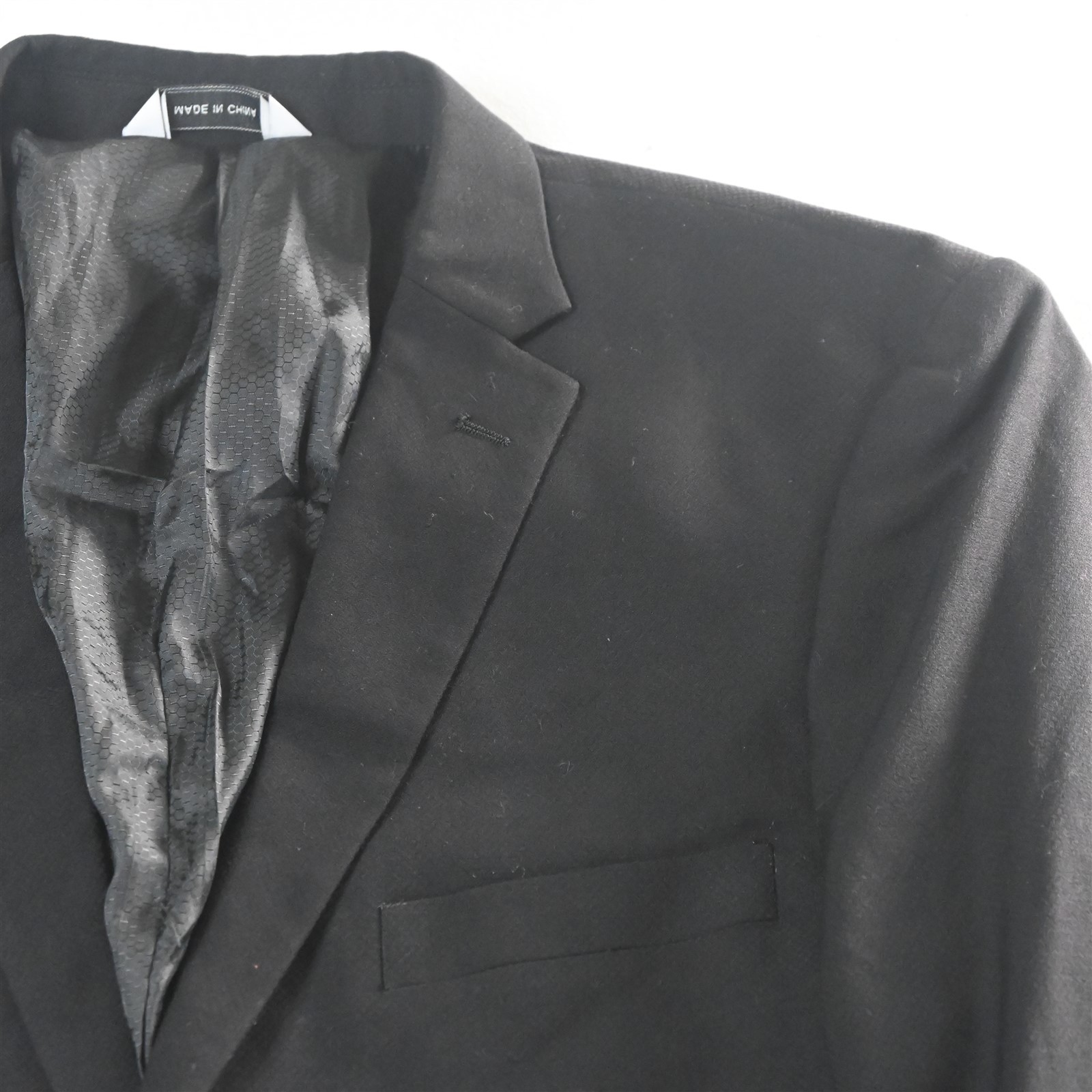 Lineage 44R 36×30 Black Honeycomb Stretc Mens Jacket Pants Suit