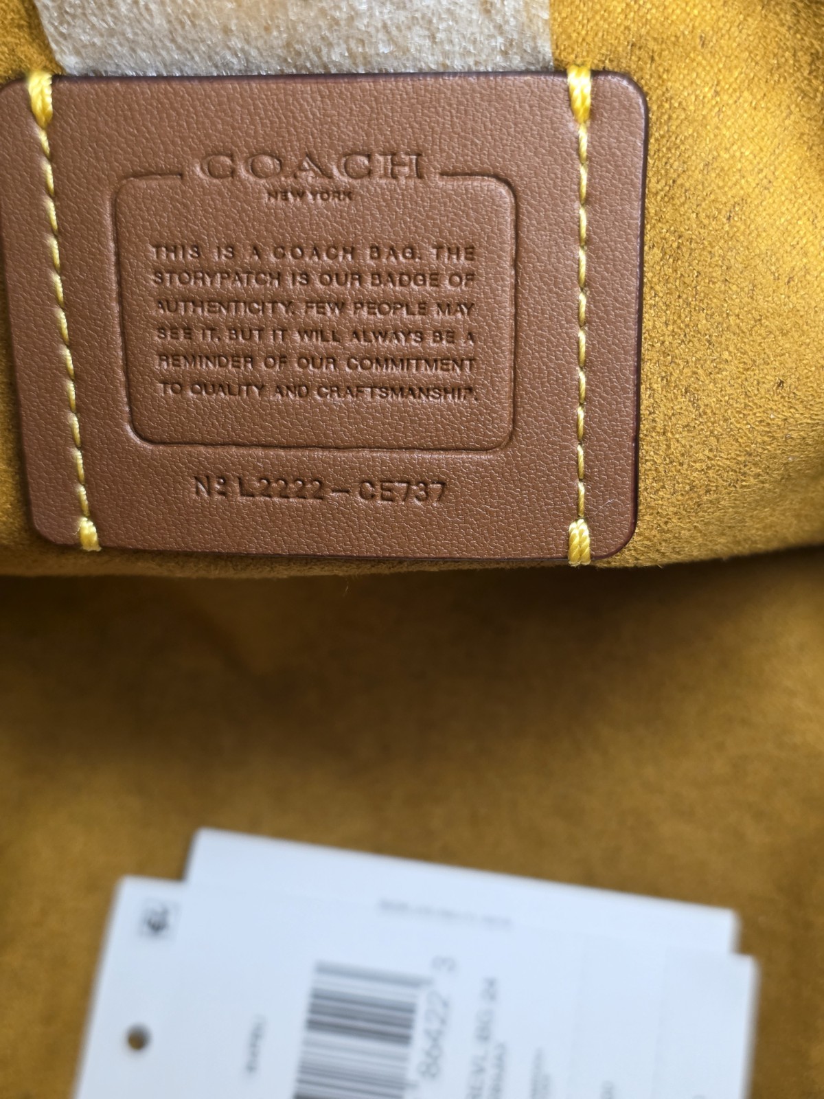 RARE COACH Revel 24 Glovetanned Leather 1941 Lock and Key!