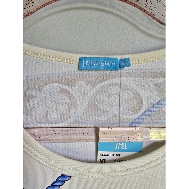 J. McLaughlin NEW Whiltshire Signature Catalina Cloth Equestrian Print Top SZ XL