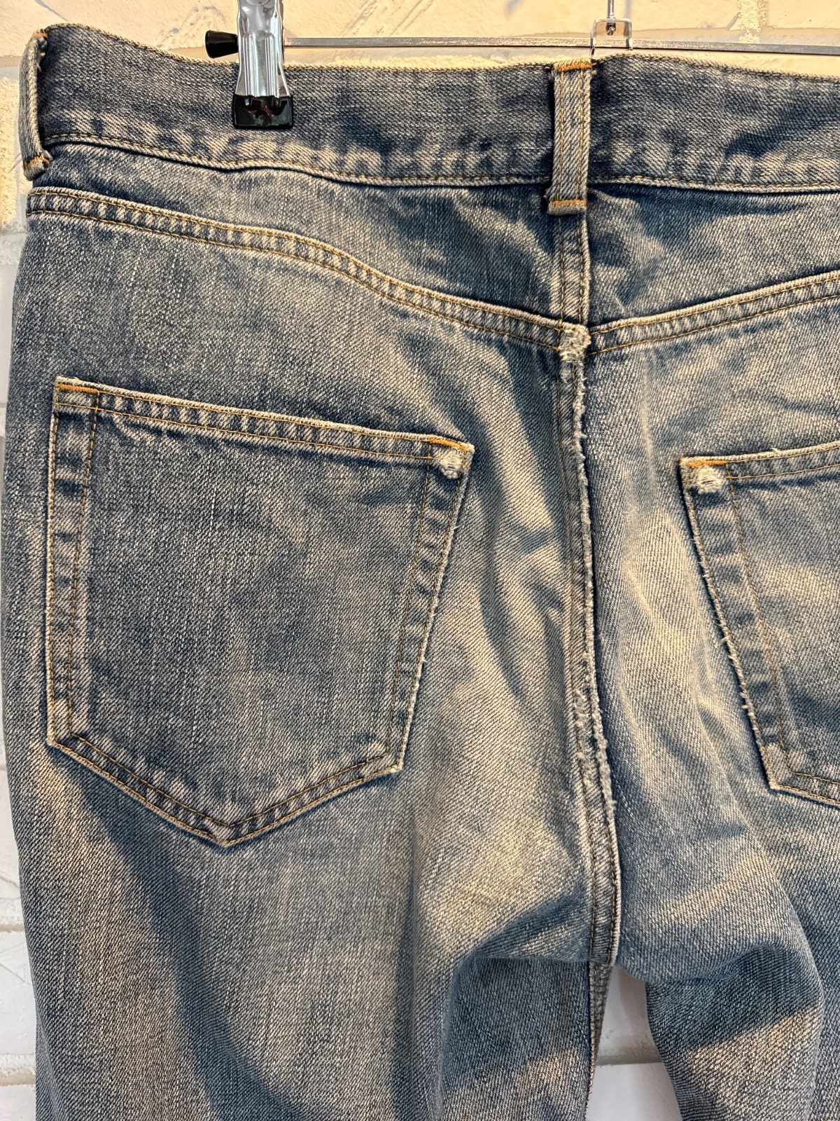 Saint Laurent Paris Hedi Slimane D02 Skinny Jeans 33 Distressed Dirty Wash Japan