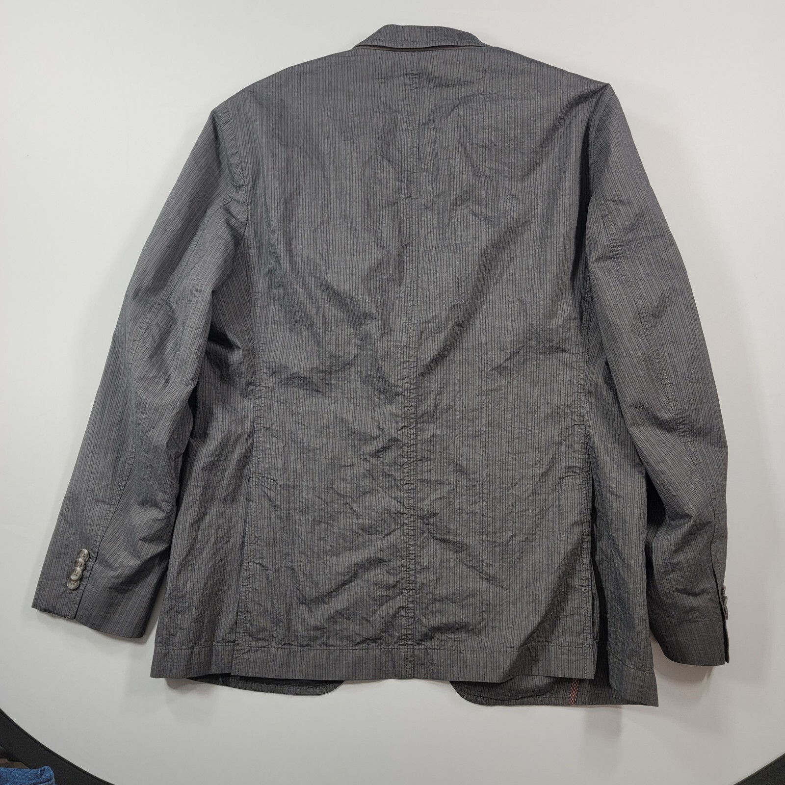 Kroon Lightweight Sport Coat Mens 42R 42 Grey Stripe Cotton Jagger