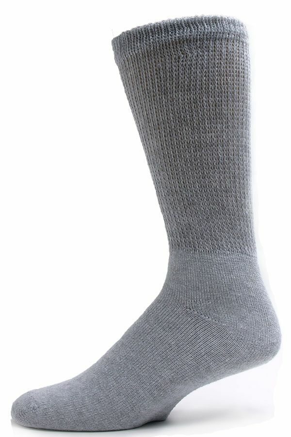 12 Pairs Mens Physicians Choice VENTILATED Diabetic Variety Crew Socks USA Made