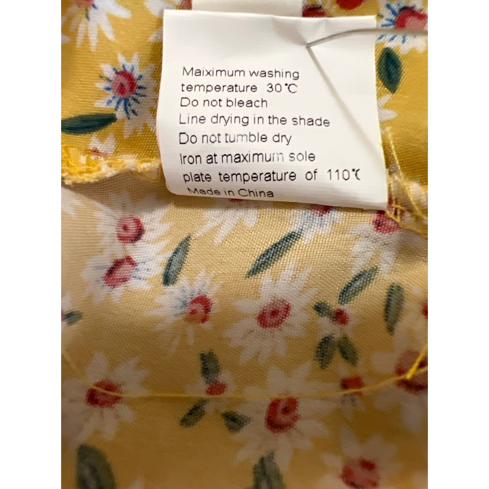 Lyaner Crop Top Women Size S Yellow Floral Puff Sleeve Tie Front Wrap Blouse