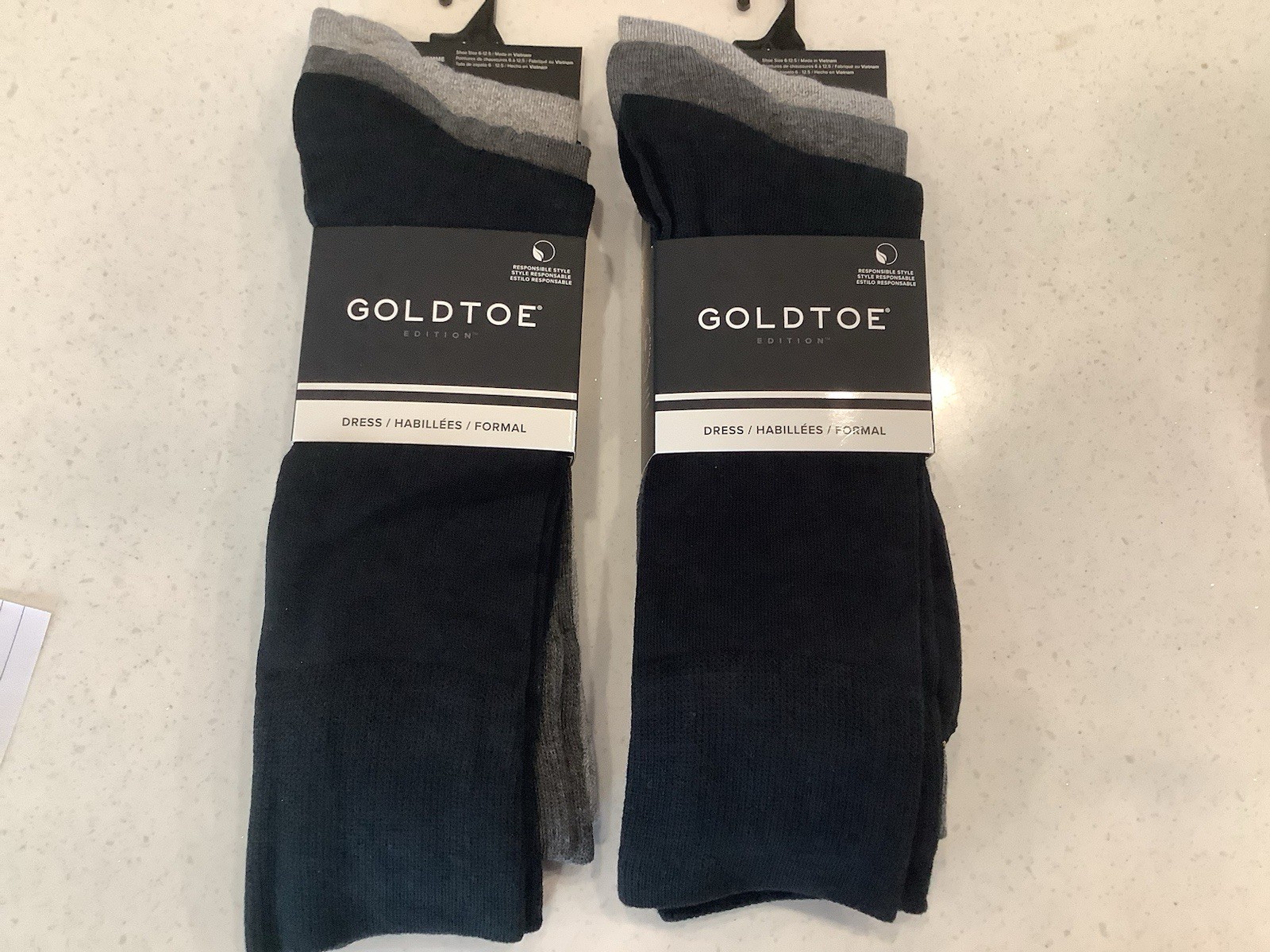 Gold Toe Socks Men’s Size 6-12.5 New 2 Packs 3 Pair Per Pack