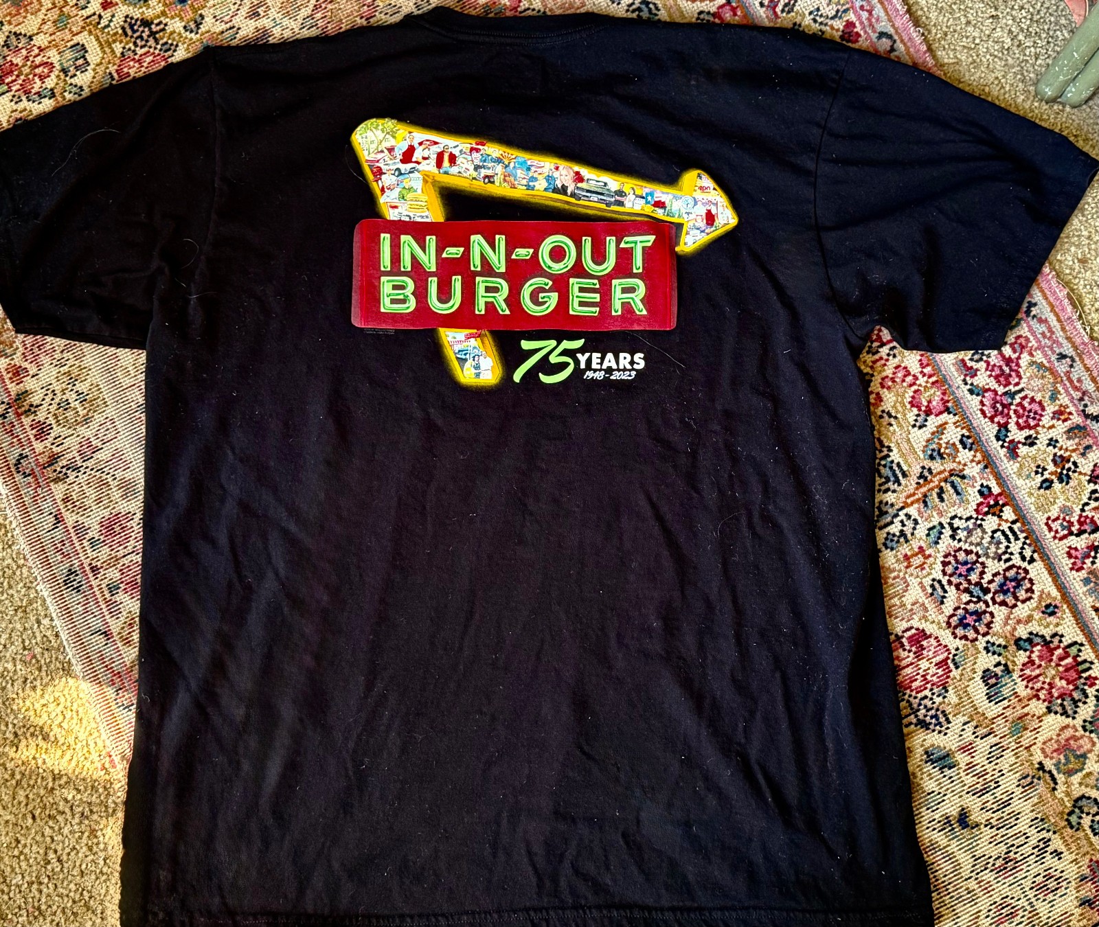 In-N-Out Burger drive-in hamburger 75 Years 1948-2023 75th anniversary shirt 2X