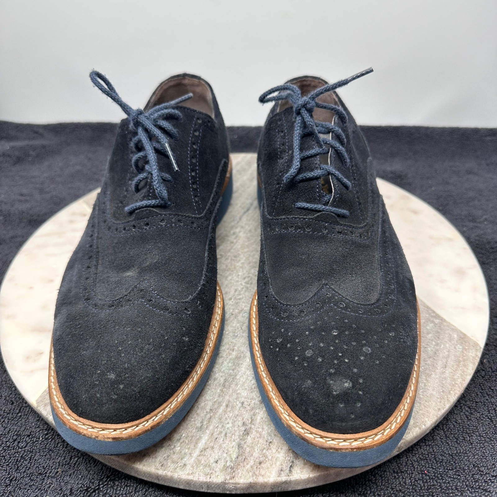 To Boot New York Adam Derrick Suede Wingtip Oxford Shoes Mens 11.5 Made in Italy