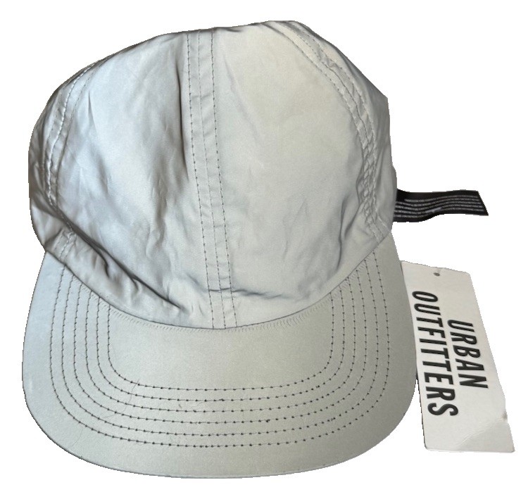 Urban Outfitters Reflective Hat One Size Adjustable Strap Silver/ Gray New NWT