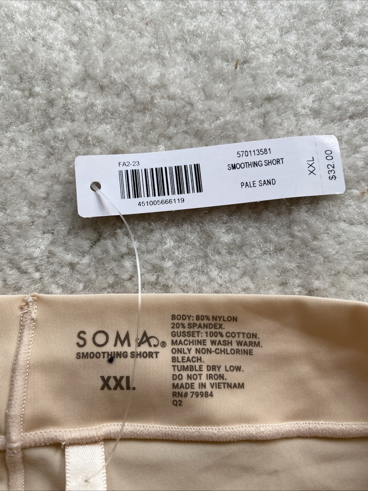 Soma XXL Smoothing Short Pale Sand