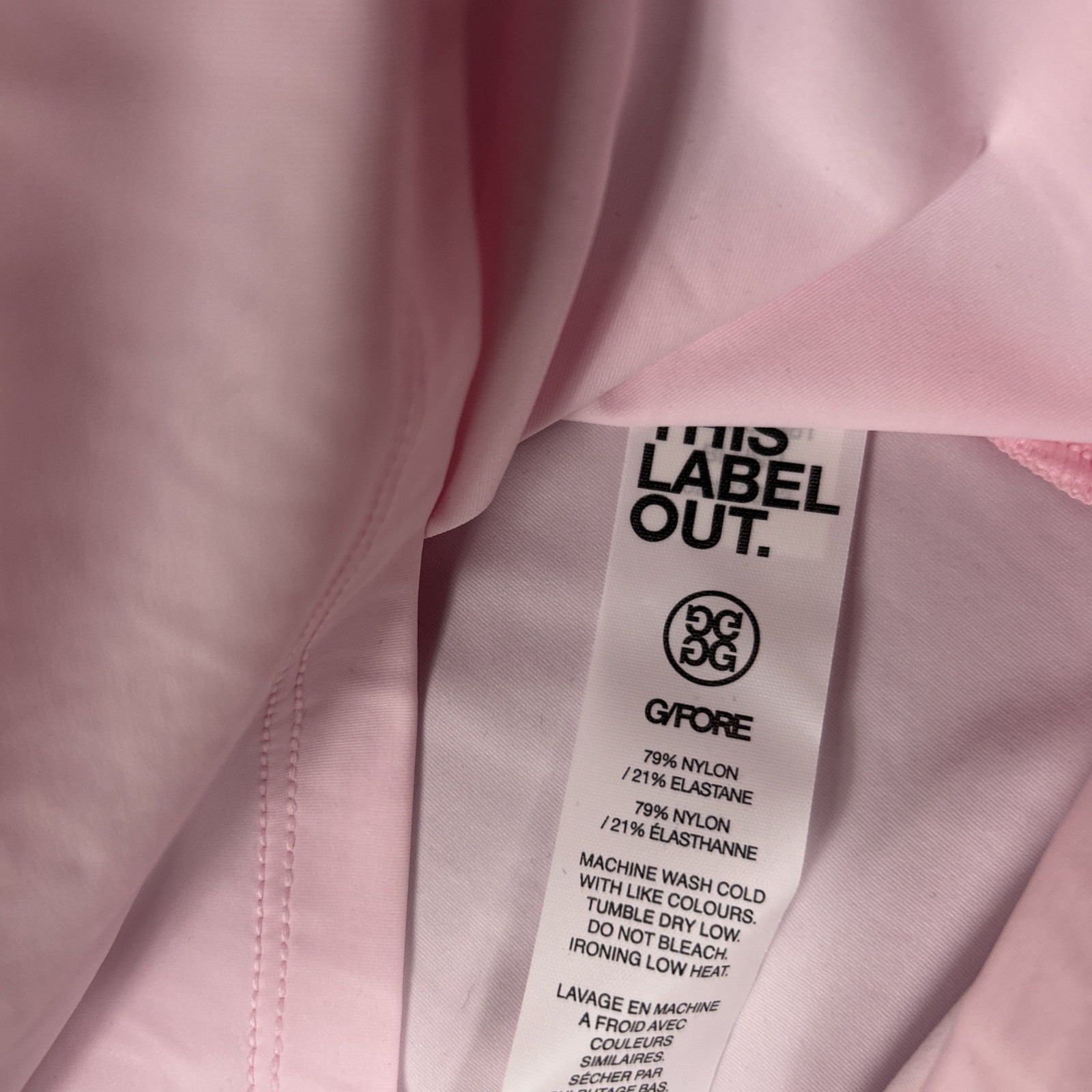 G/Fore G4 Golf Shirt Polo Silky Tech Sleeveless Medium Pink Nylon NWT MSRP $110