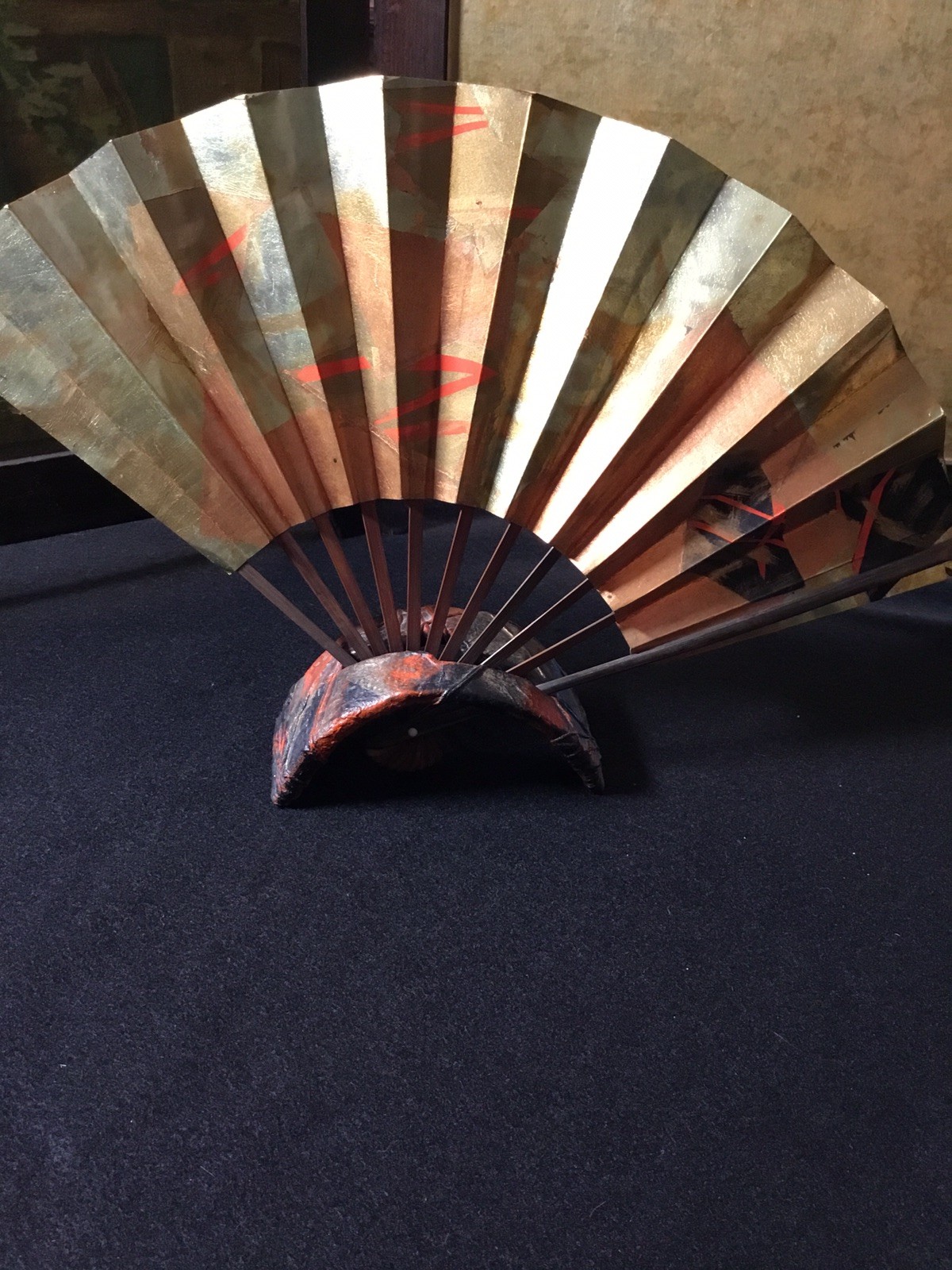Decorative Folding Fan With Stand By Chris Mesarch