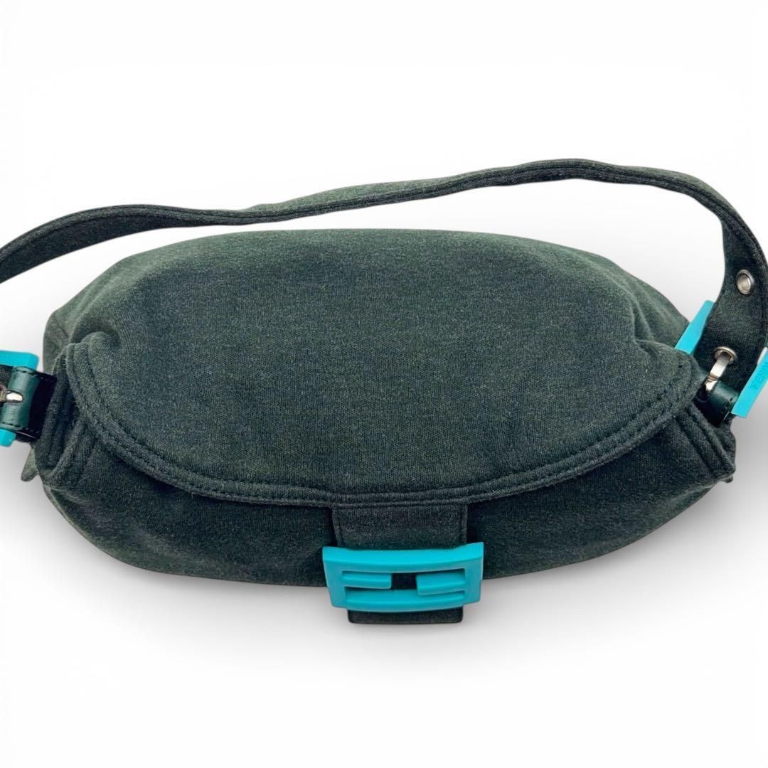 FENDI Bag: Mamma Baguette Green Wool Cotton W26H18D9cm w/o accessories;