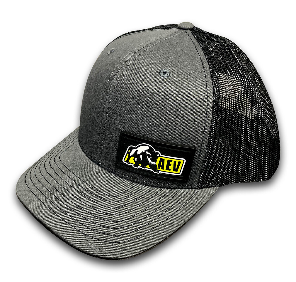 AEV Patch Logo Trucker Hat – Grey/Black