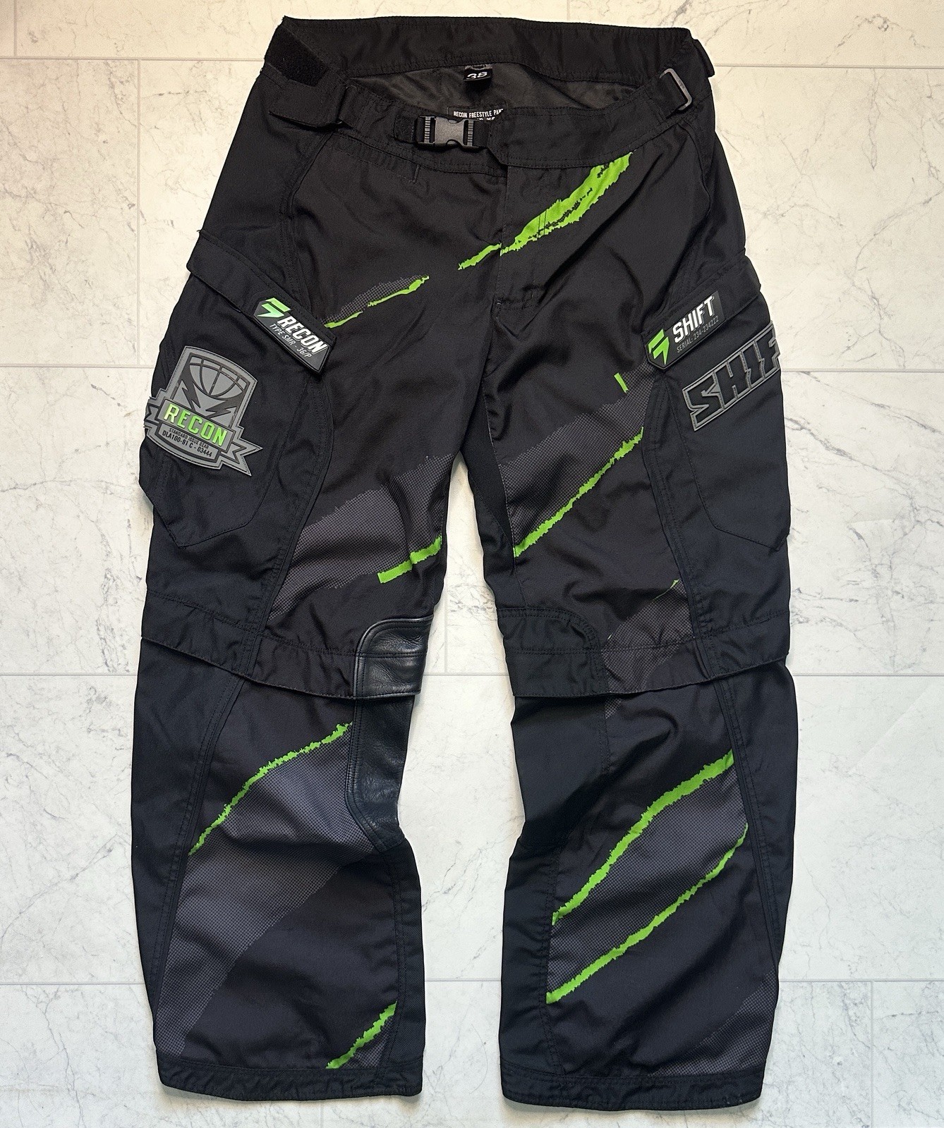 Vintage Shift Recon Freestyle Pant Mens 38 Black Cargo Moto Gorpcore Streetwear