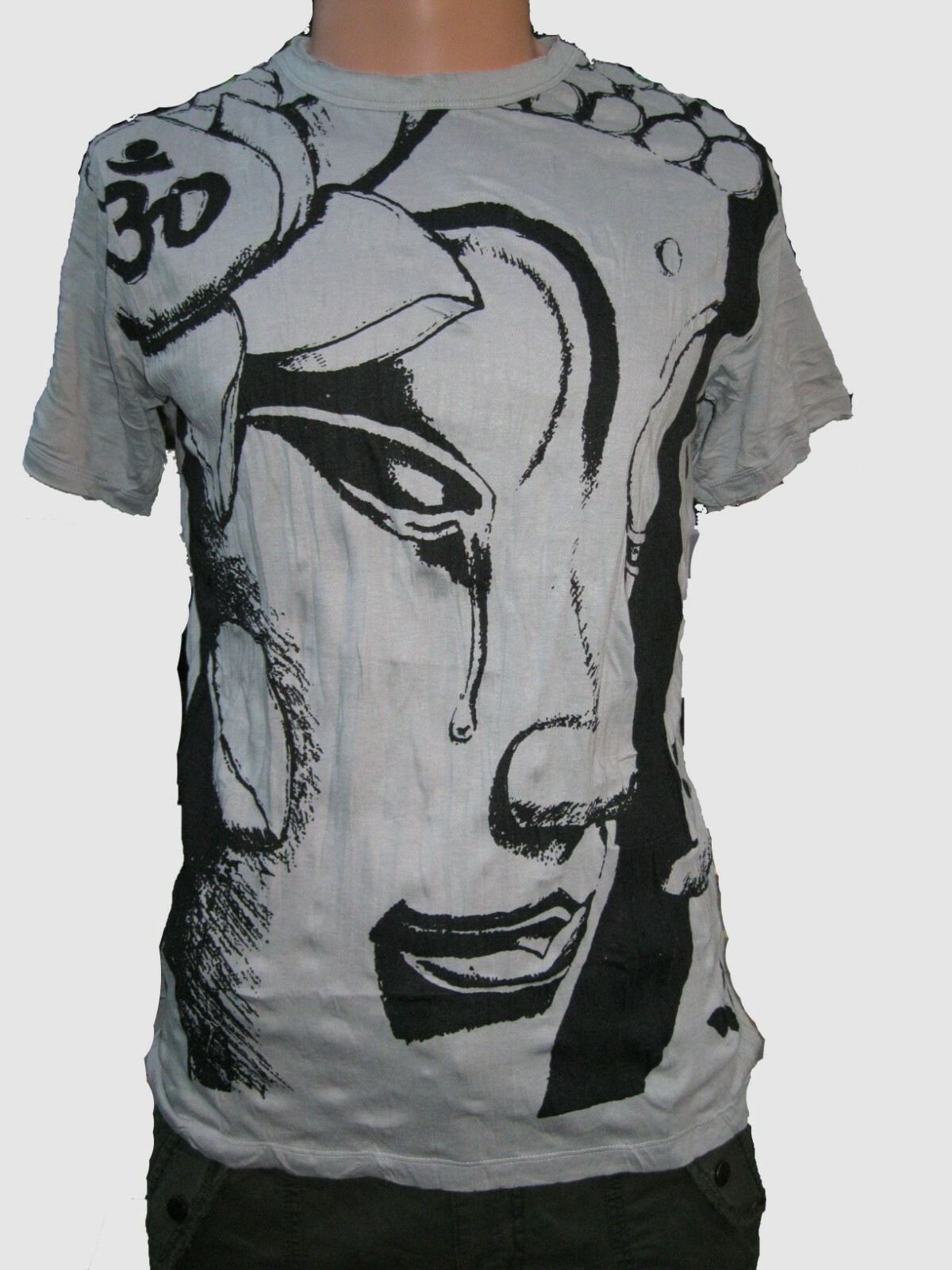 Men’s 100% soft cotton T-shirt with Buddha’s face