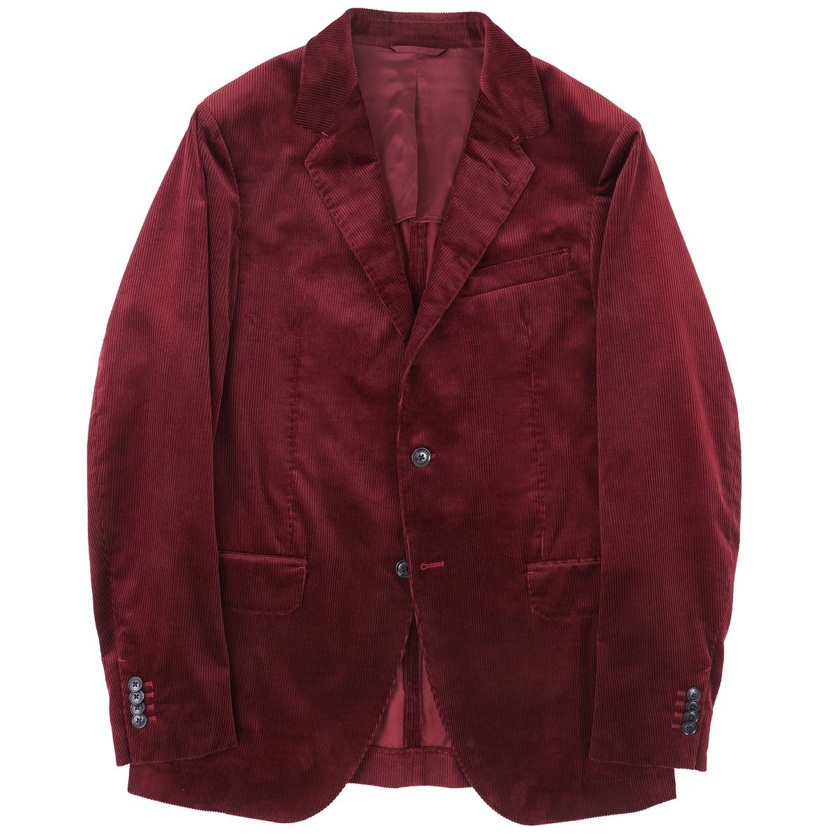 Brett Johnson Cherry Burgundy Velvet Corduroy Cotton Sport Coat 44R (Eu 54) New