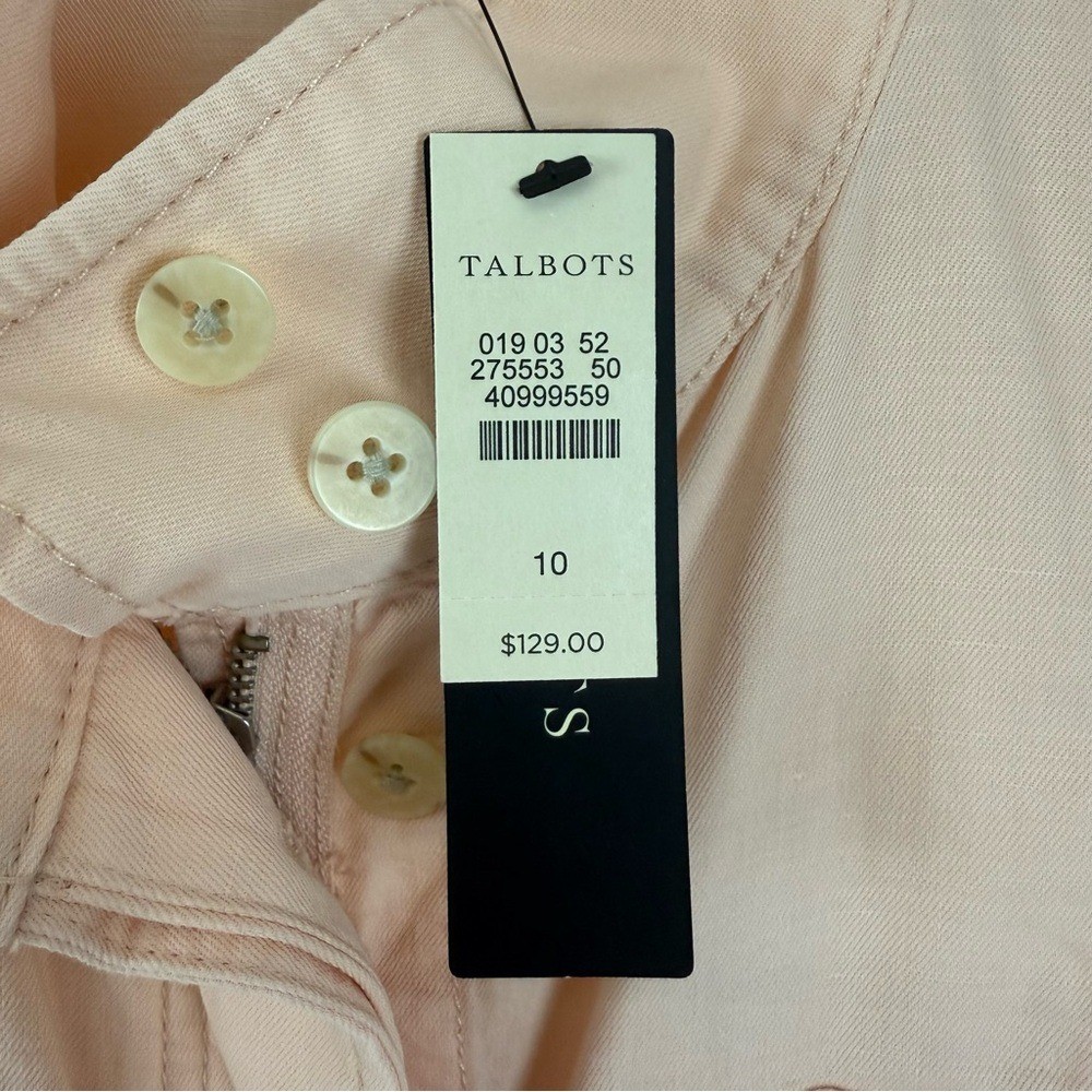 NEW Talbots Peach Utility Jacket Safari Style Cotton Blend Women’s Size 10