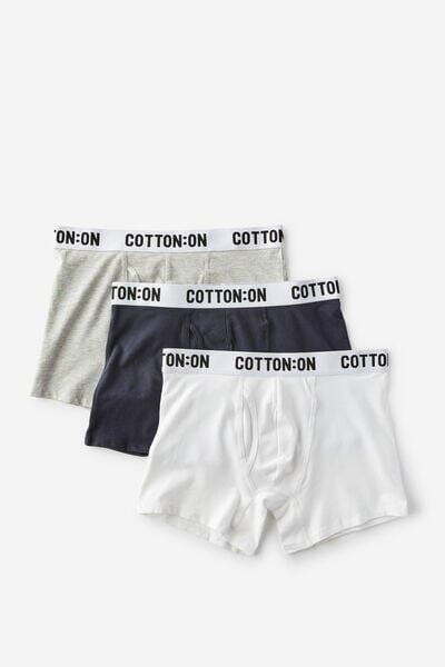 Cotton On Men’s Organic Cotton Brief Trunks Large NEW White Logo Band NWT