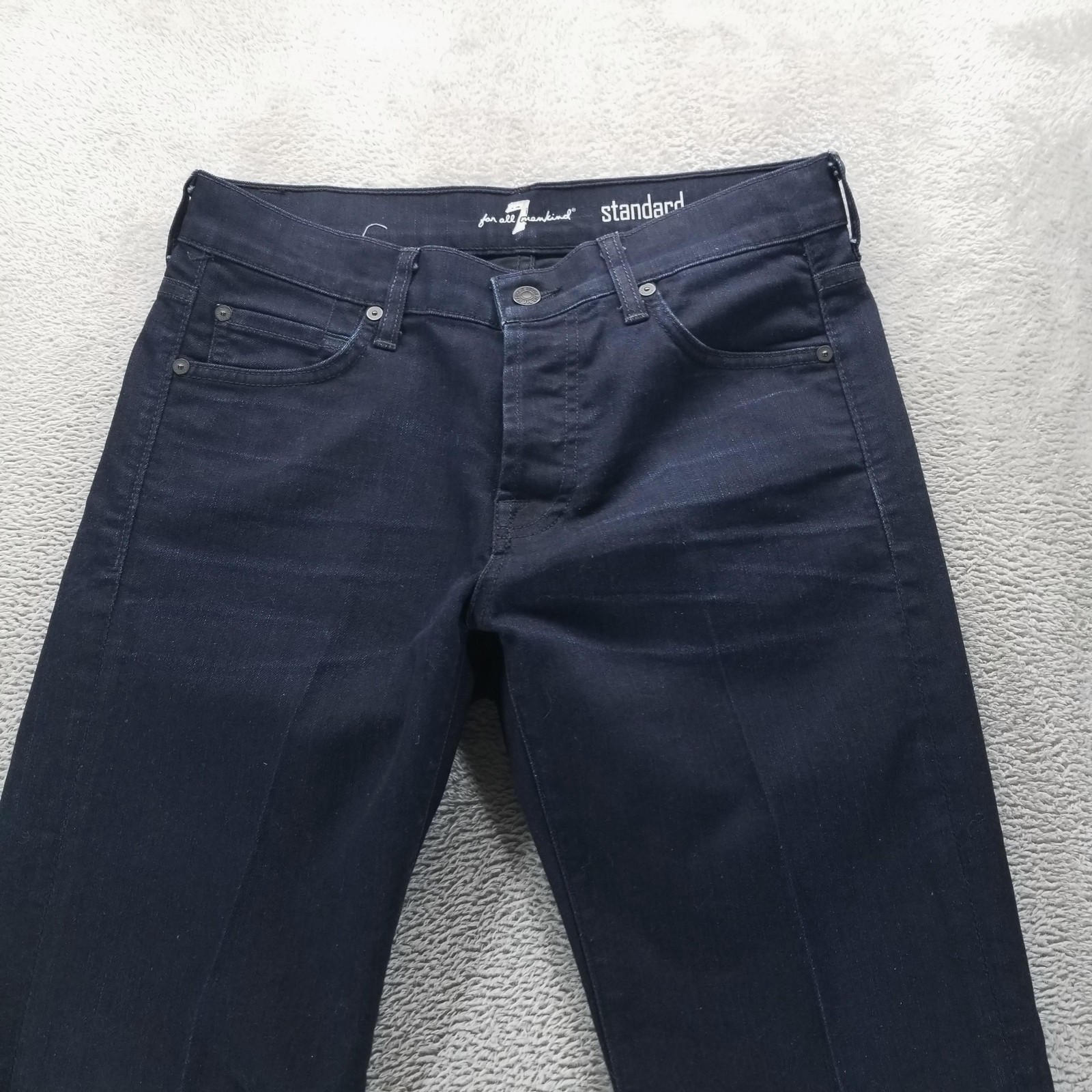 7 For All Mankind Jeans Mens 30×30 Blue Standard Regular Straight Button Fly