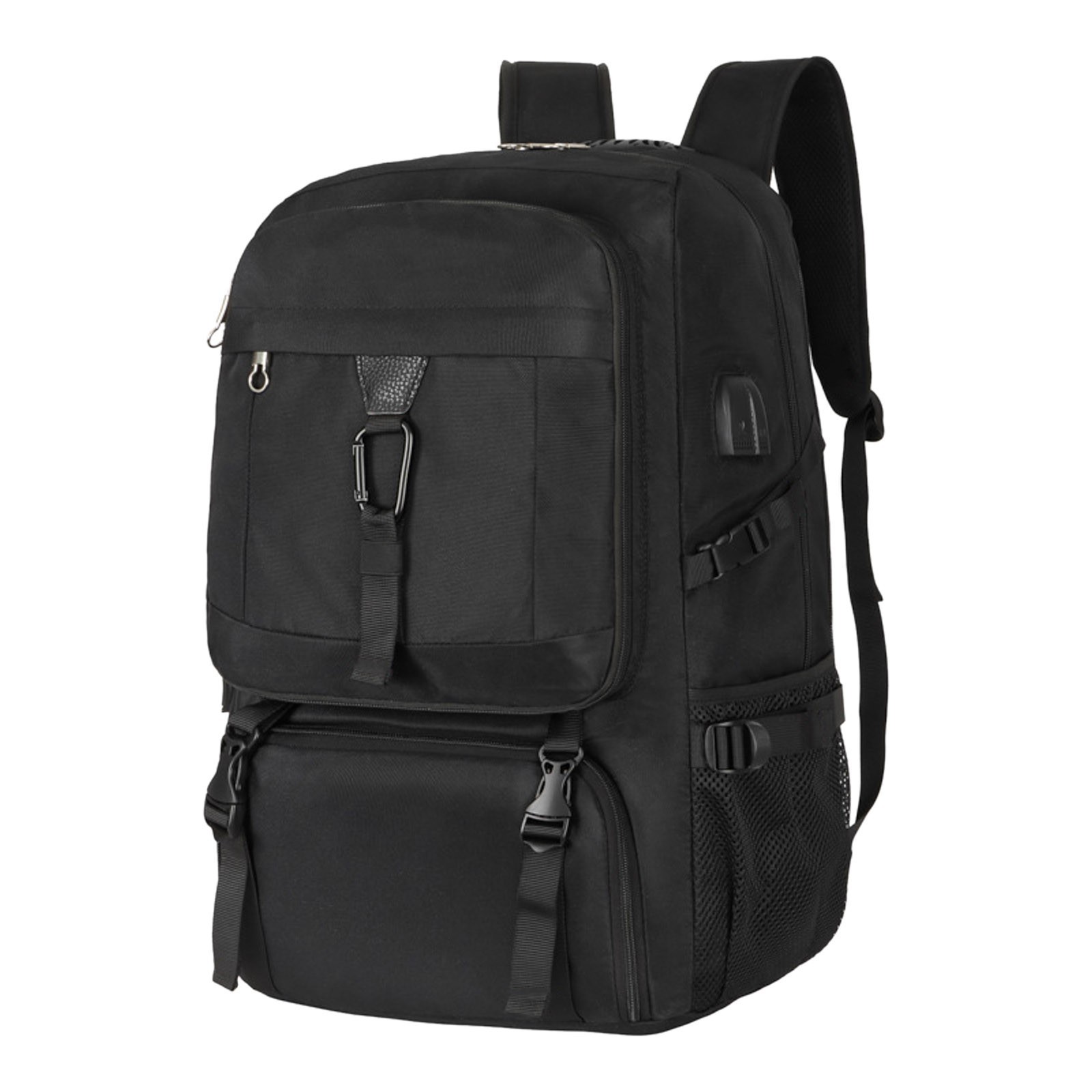 50L Travel Backpack Large Capacity Duffel Bag Separate Shoe Rainproof Durable