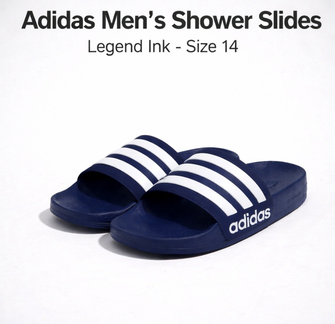 Adidas Men Adilette Shower Slides (Size 14)