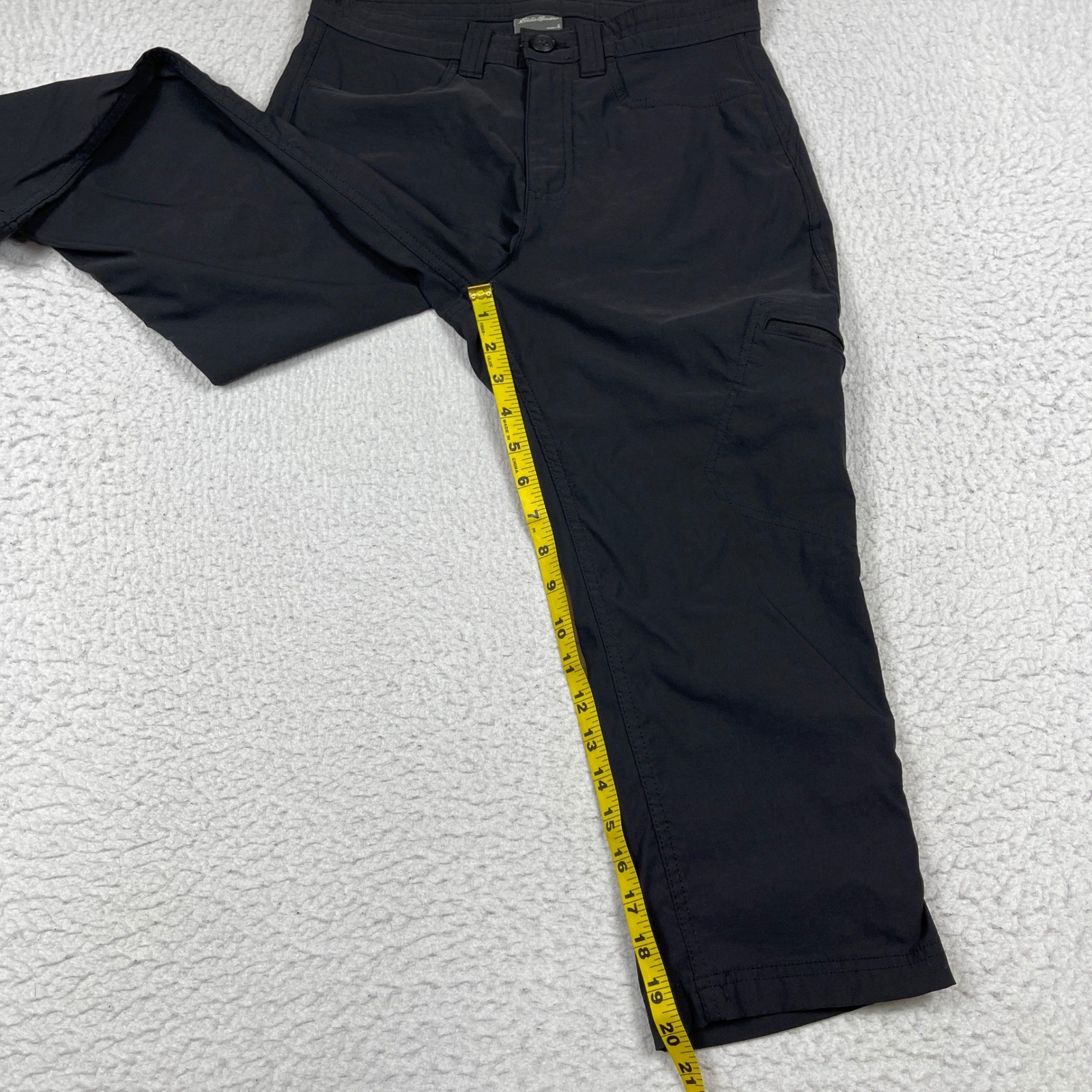 Eddie Bauer Rainier Capri Pants Womens 6 Black Hiking Outdoor Travel Vacation