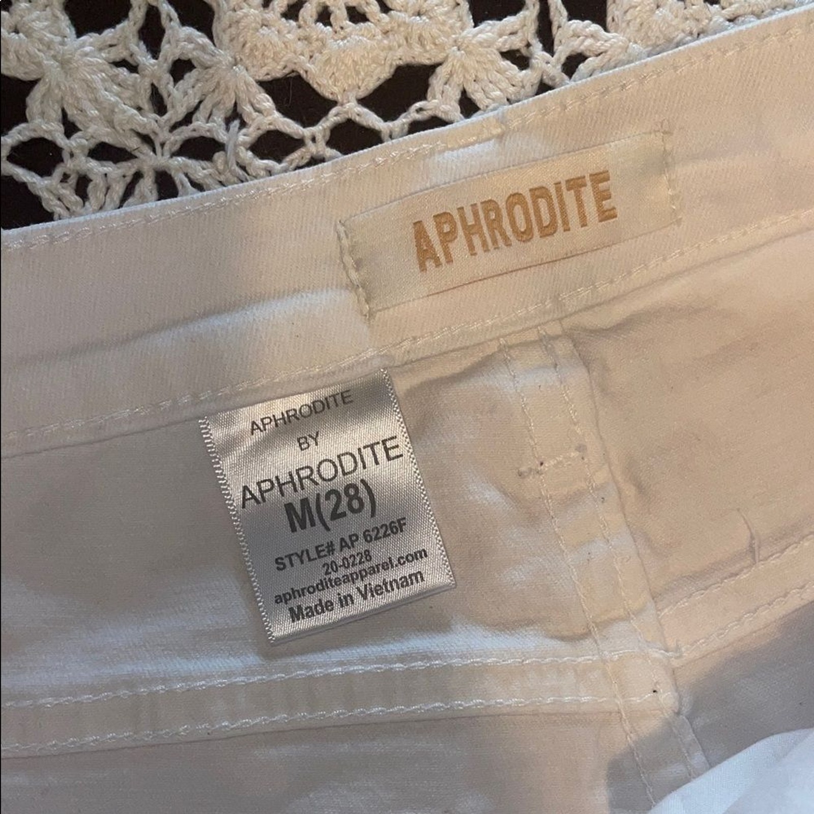 Aphrodite White Frayed Jean Shorts