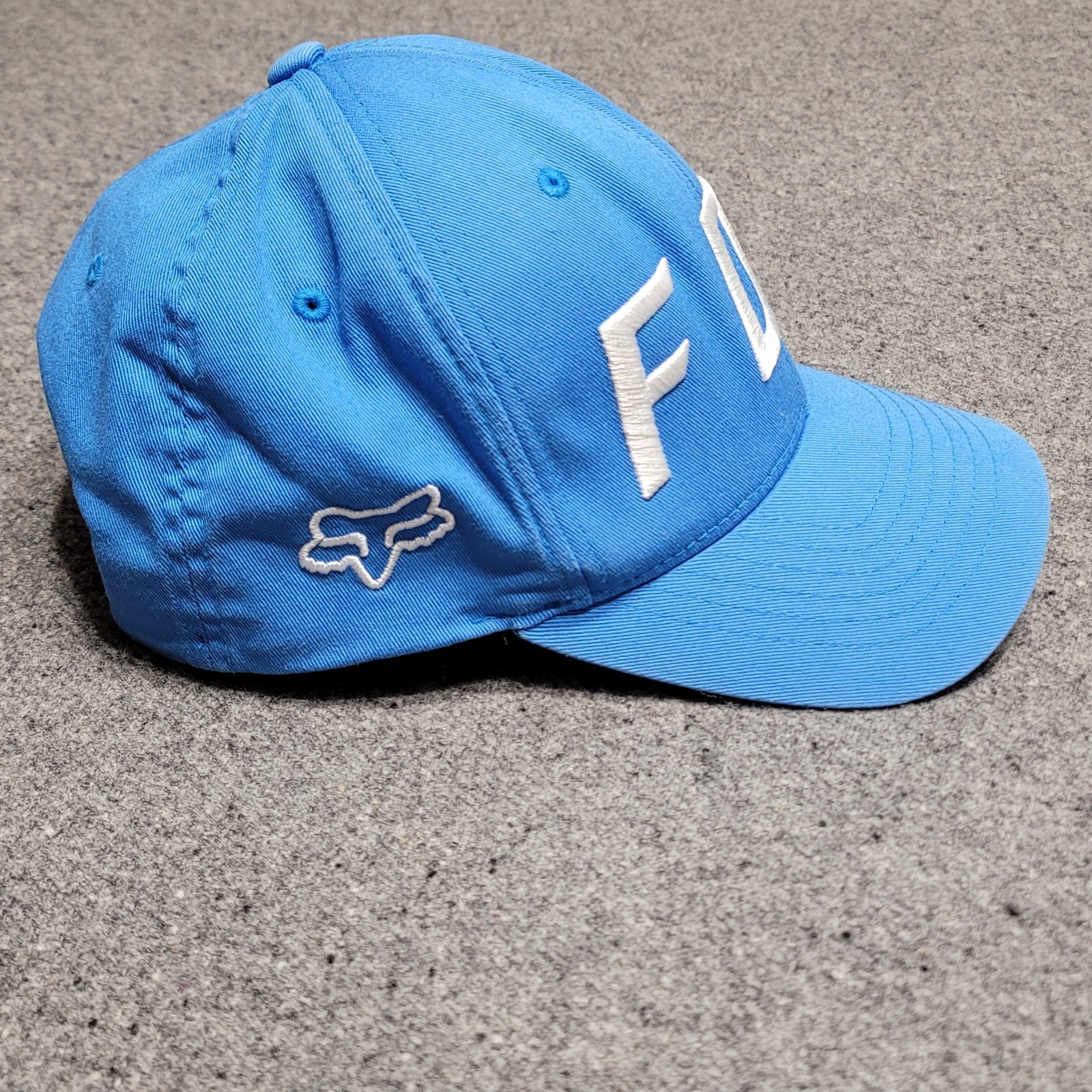 Fox Racing Hat Baseball Cap Mens Powder Blue 110 Flexfit Tech Snapback Curved