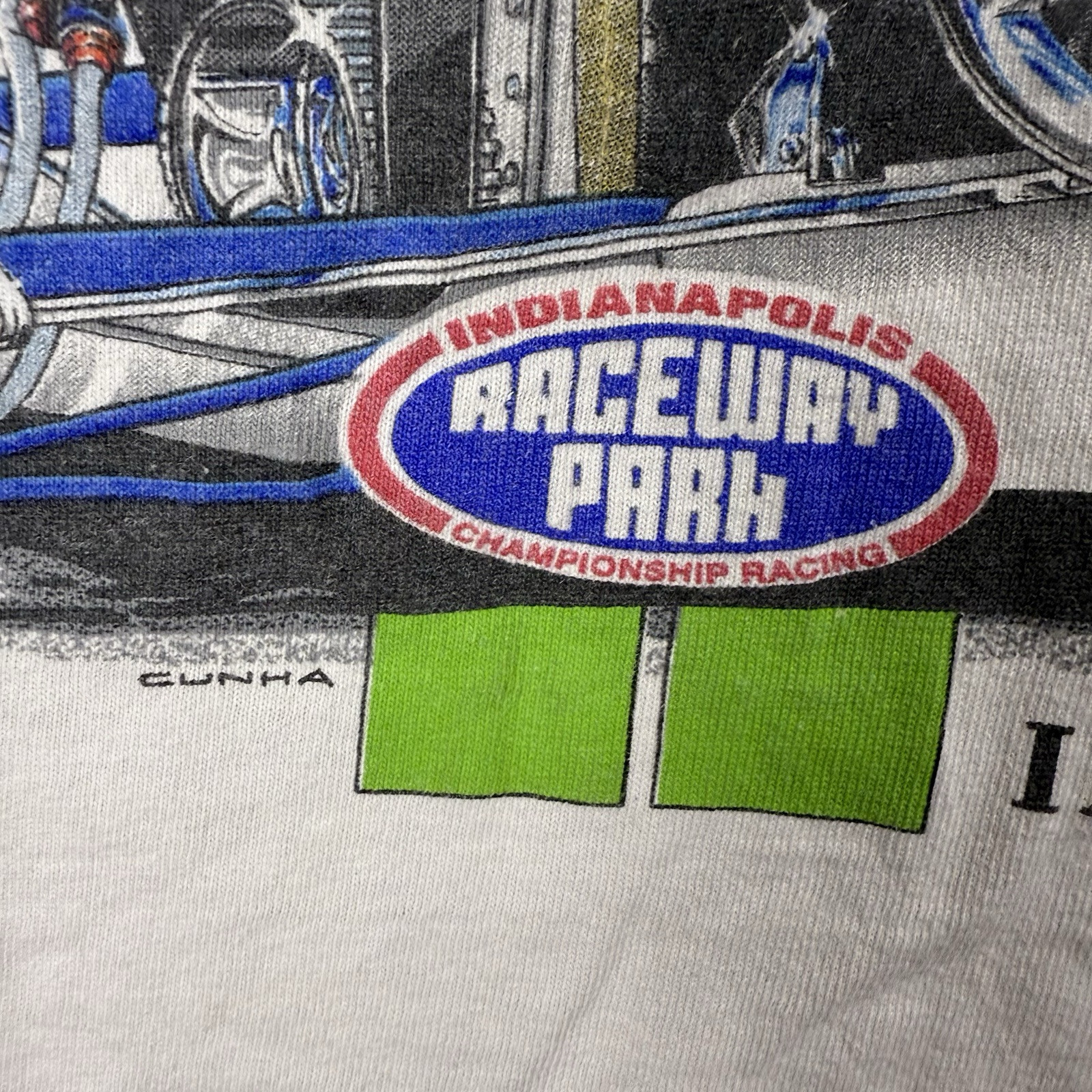 Vintage 1997 Good Guys Hot Rods Indy Nationals Jerzees Single Stitch TShirt Flaw