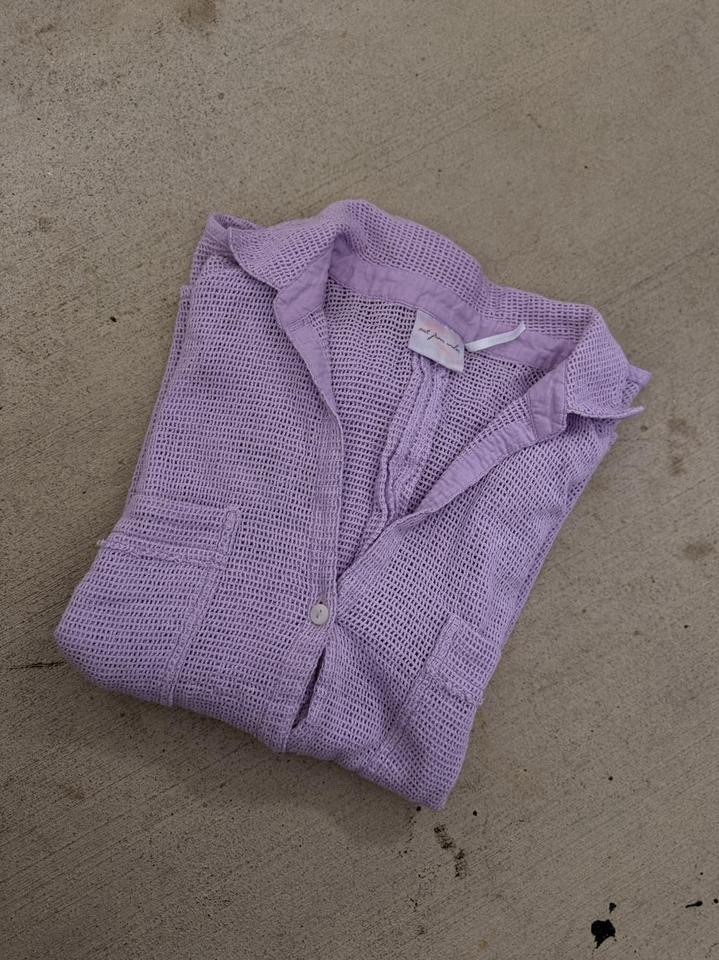 Out From Under Urban Outfitters Lavender Mesh Button Up Shirt XS