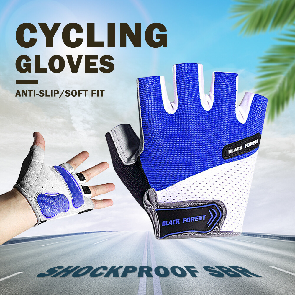 Mountain Bike Cycling Gloves Half Finger Gel Pad Anti Slip Shock Absorbing Glove