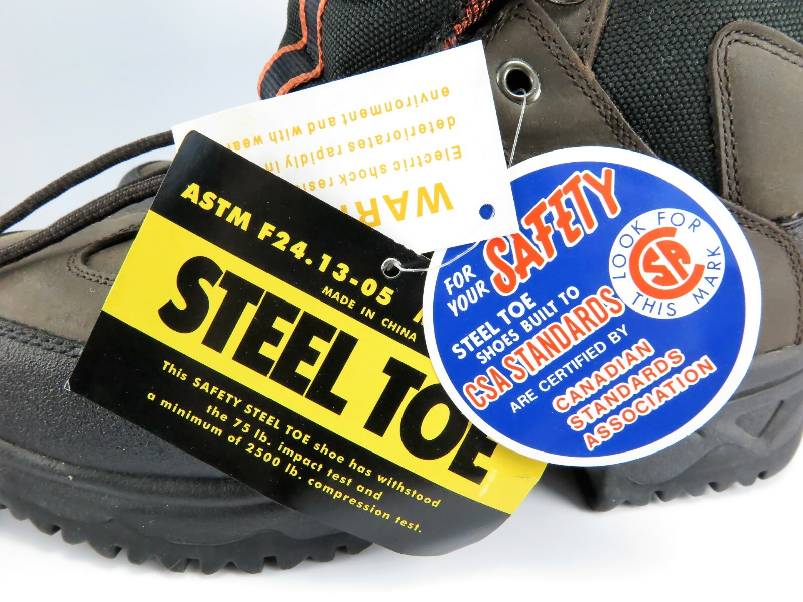 NEW – Iron Age Steel Toe Safety Work Boots Mens Size 7-M/W Brown Nubuck Leather