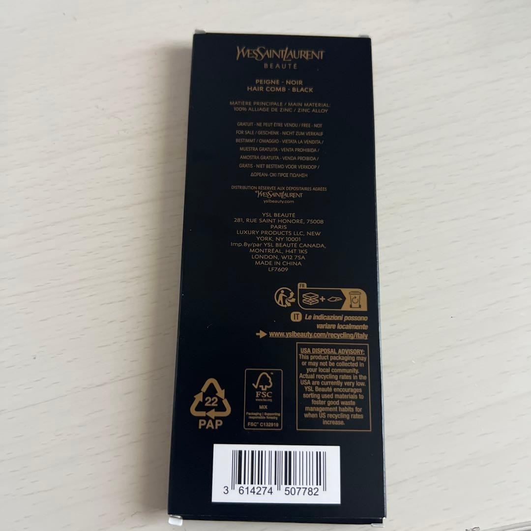 Yves Saint Laurent Comb Black New from Japan