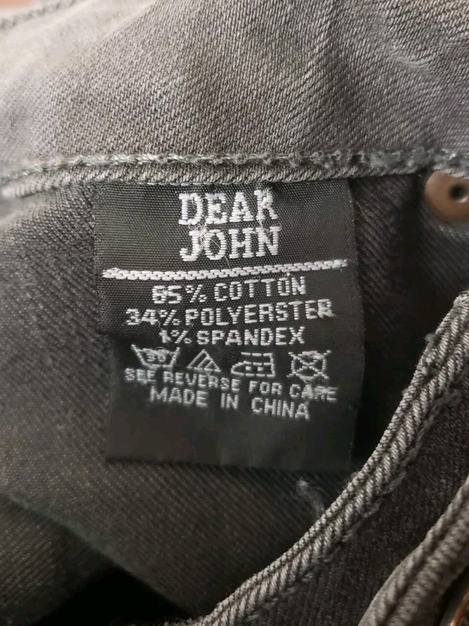 Dear John Jeans Size 28 Gray Denim Stretch Skinny Cotton Blend
