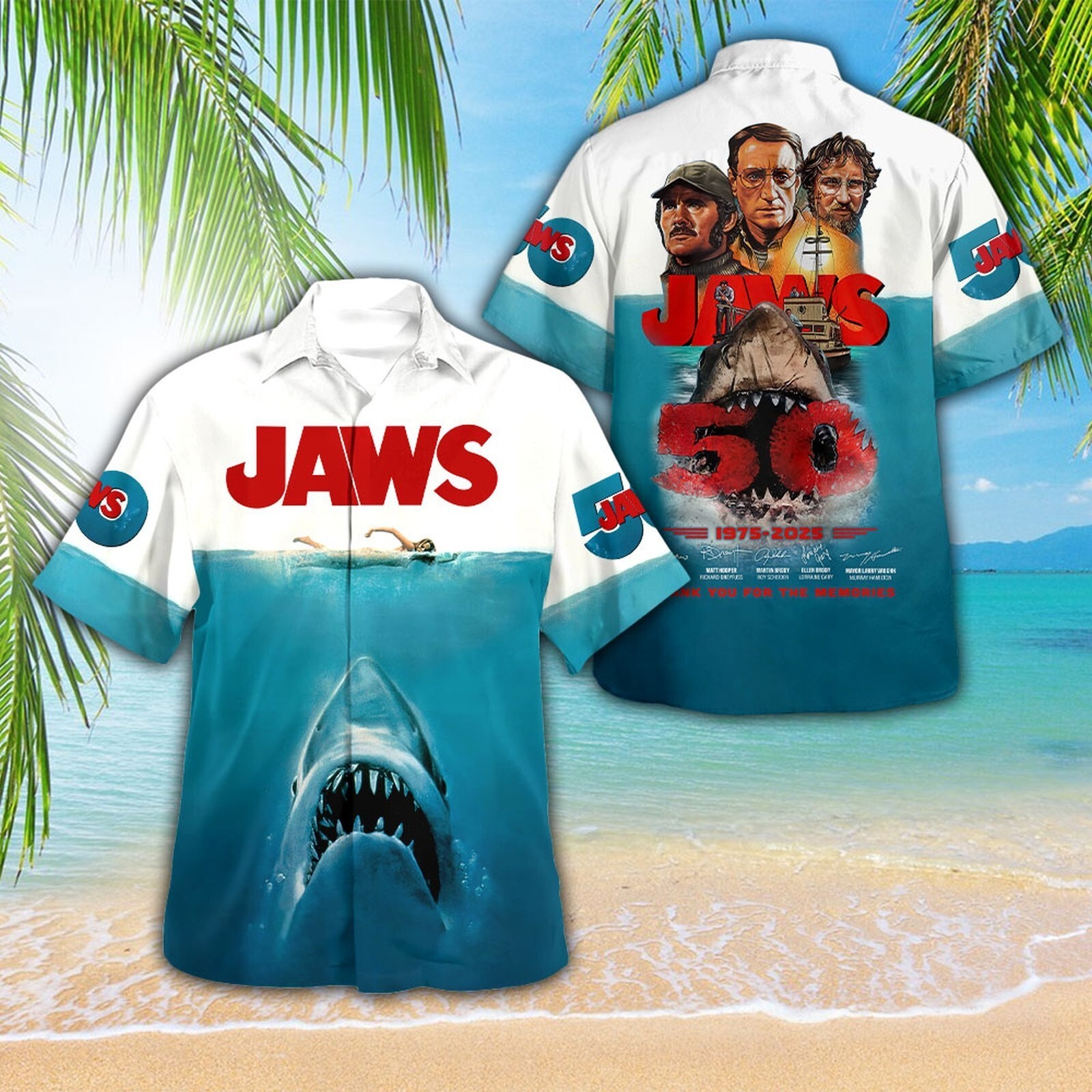 Jaws 3D Hawaiian Shirt