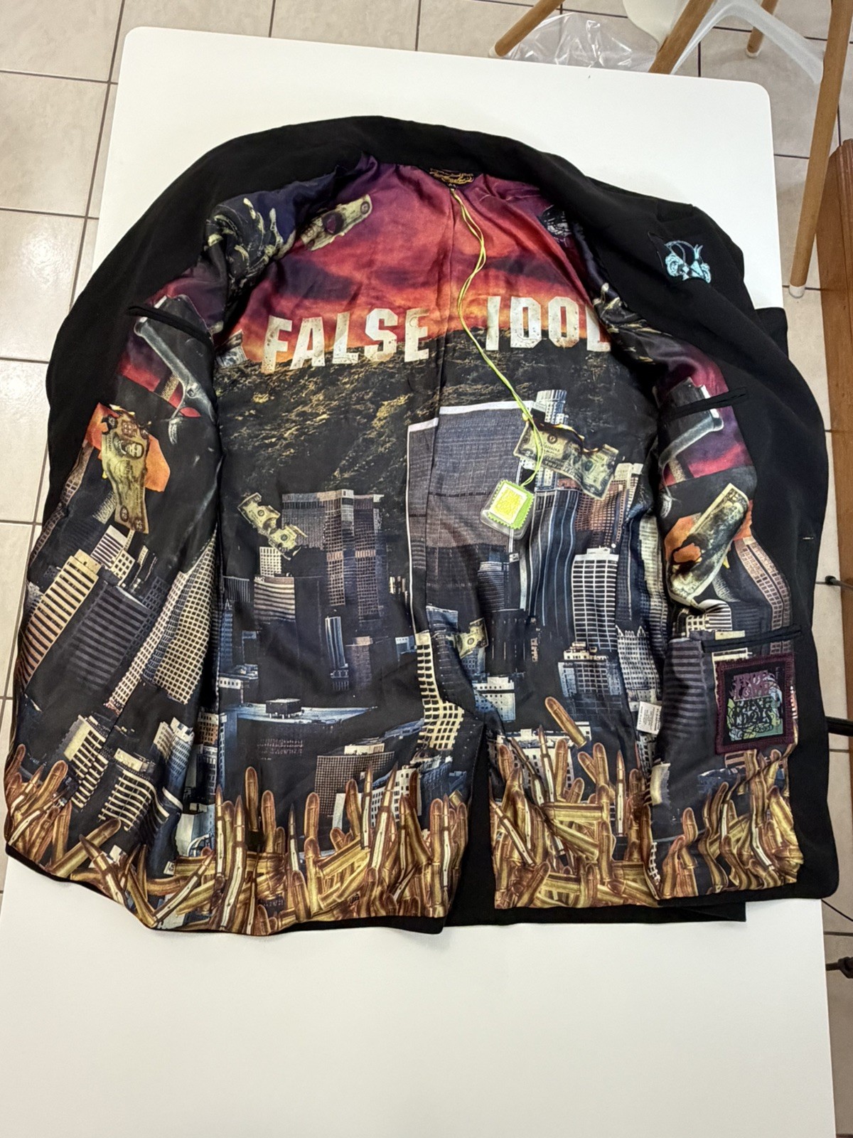Men’s True Love & False Idols The Big Payback Served Cold Blazer Jacket Size 44