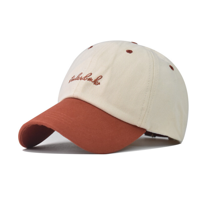 Men Women Small Letter Contrast Color Baseball Hat Cotton Personalized Cap