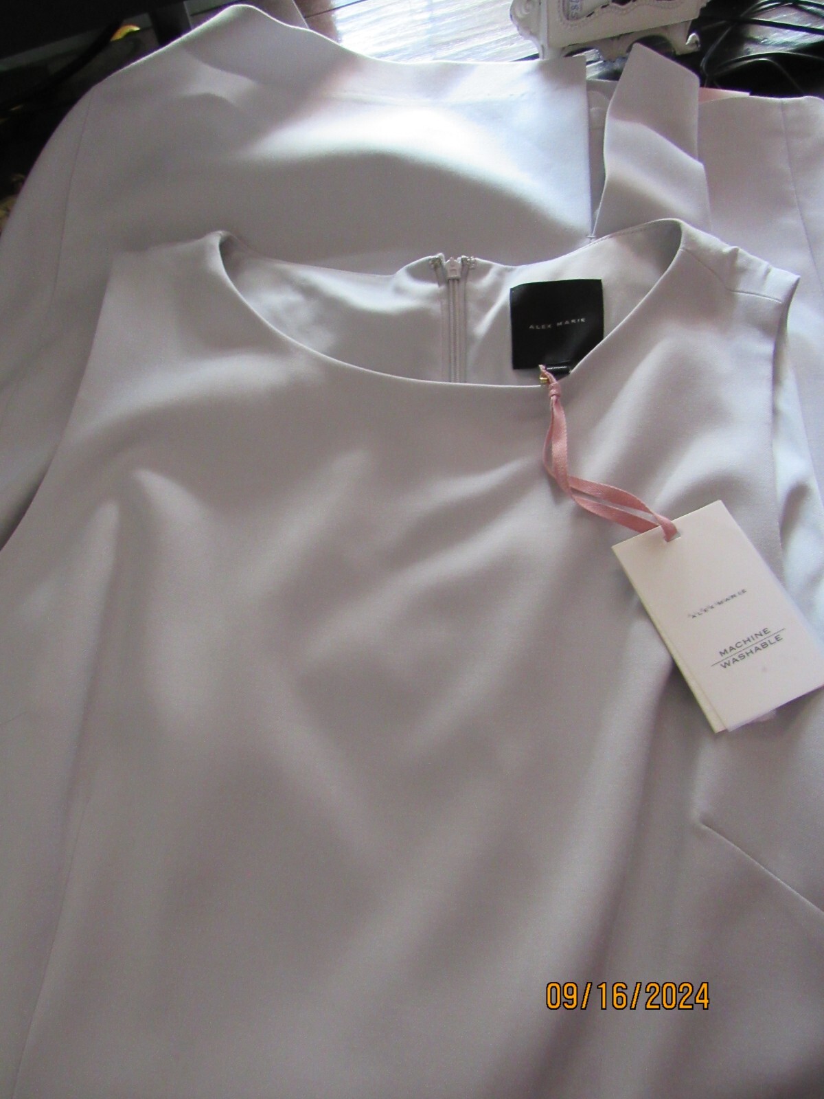 Alex Marie nwt sz 16 lightest grey stone professional dress easy care easy wear