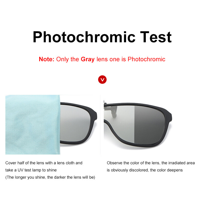 Polarized Clip On Sunglasses One Piece Over Prescription Glasses UV Protection