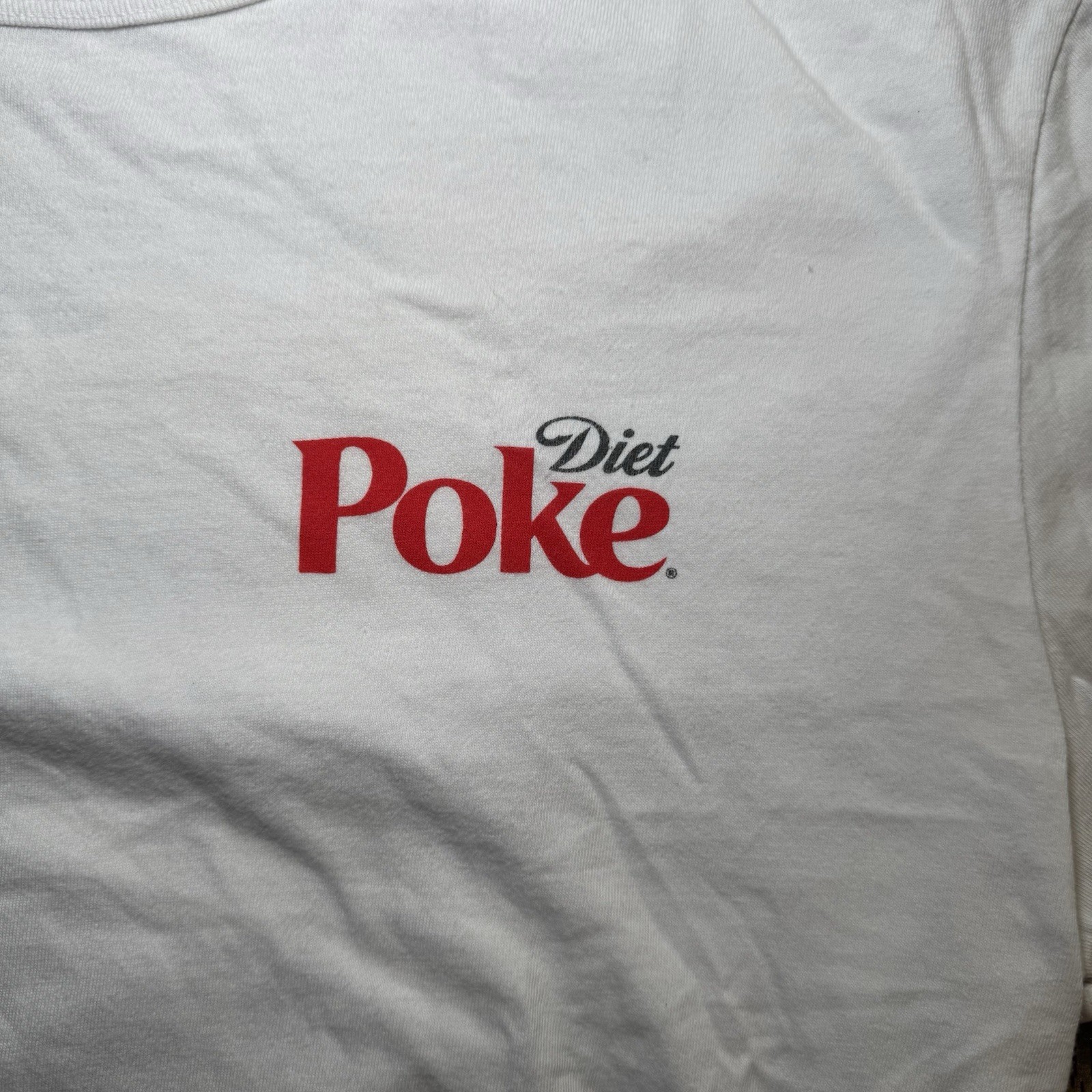 Hiro Clark Diet Poke Graphic T Shirt White 18.5×25 Minimal Streetwear LA