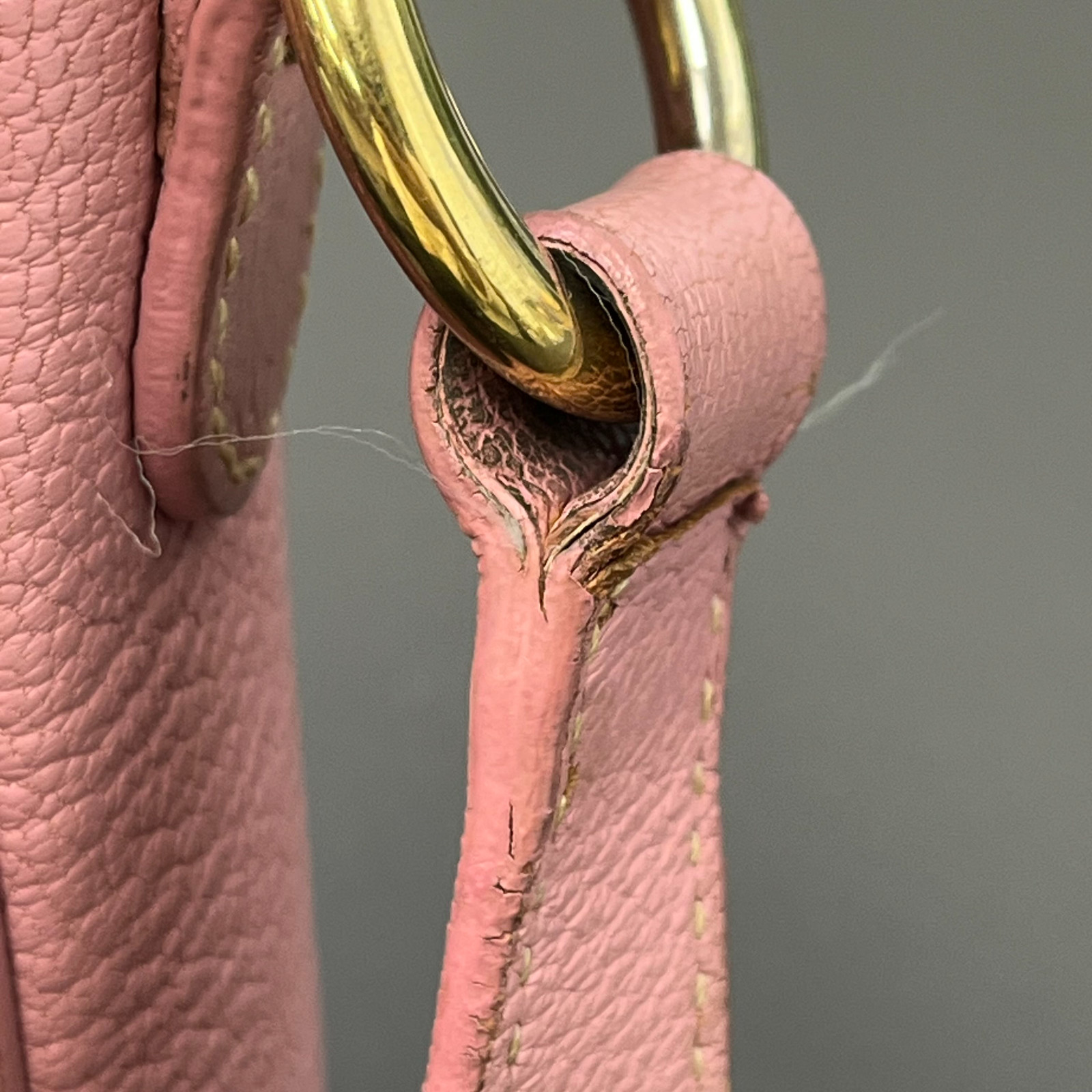 Authentic Miu Miu Top Handle Messenger Bag Pebbled Leather Messenger Bag Pink