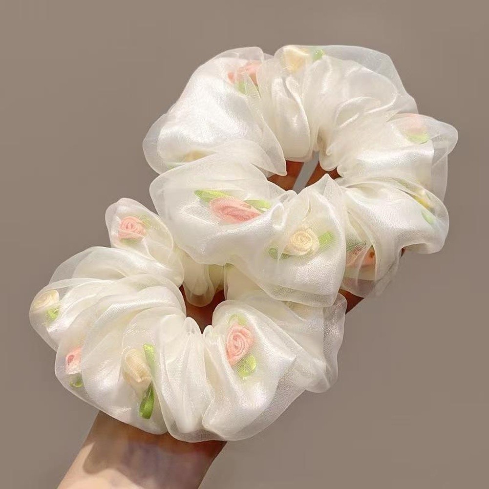 Sweet Korean Style Summer Accessories Mesh Hair Ties Breathable Mesh Fabric