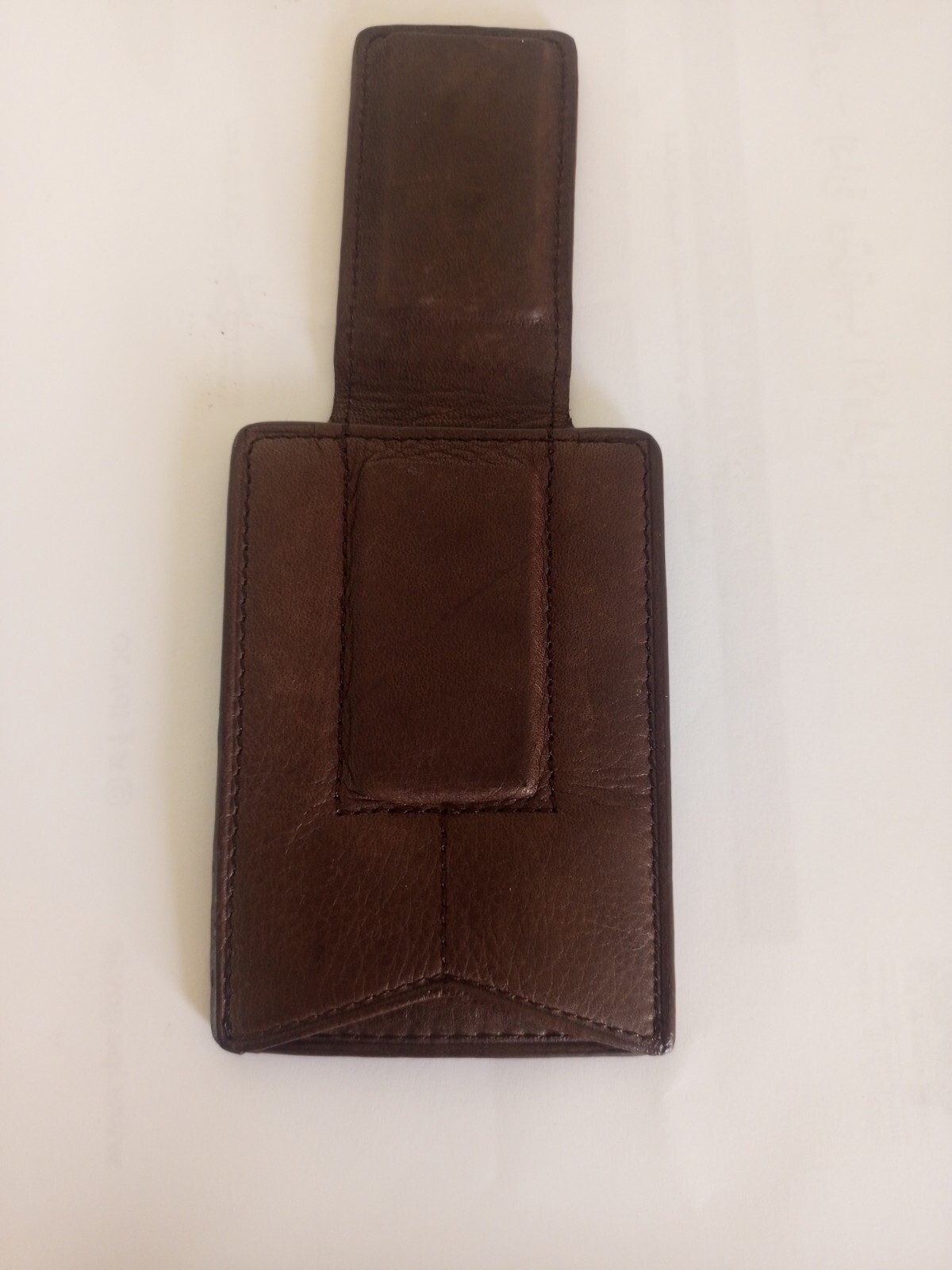Vintage Fossil Brown Leather Magnatic Walet Business Cards Holder For Men Gift