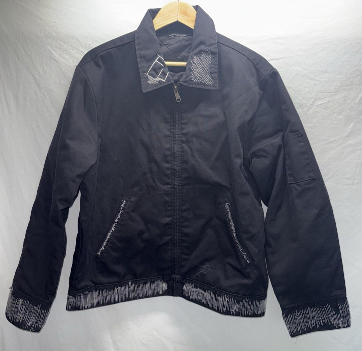 Dickies VINTAGE HandMade Insulated Eisenhower Front Zip Jacket – Black, Size L
