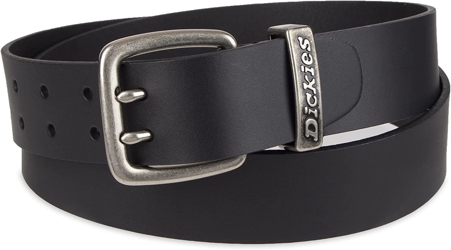 Dickies Men’s 1.49 In (38MM) Wide Two Prong Casual Leather Belt 2X 46-48 Black