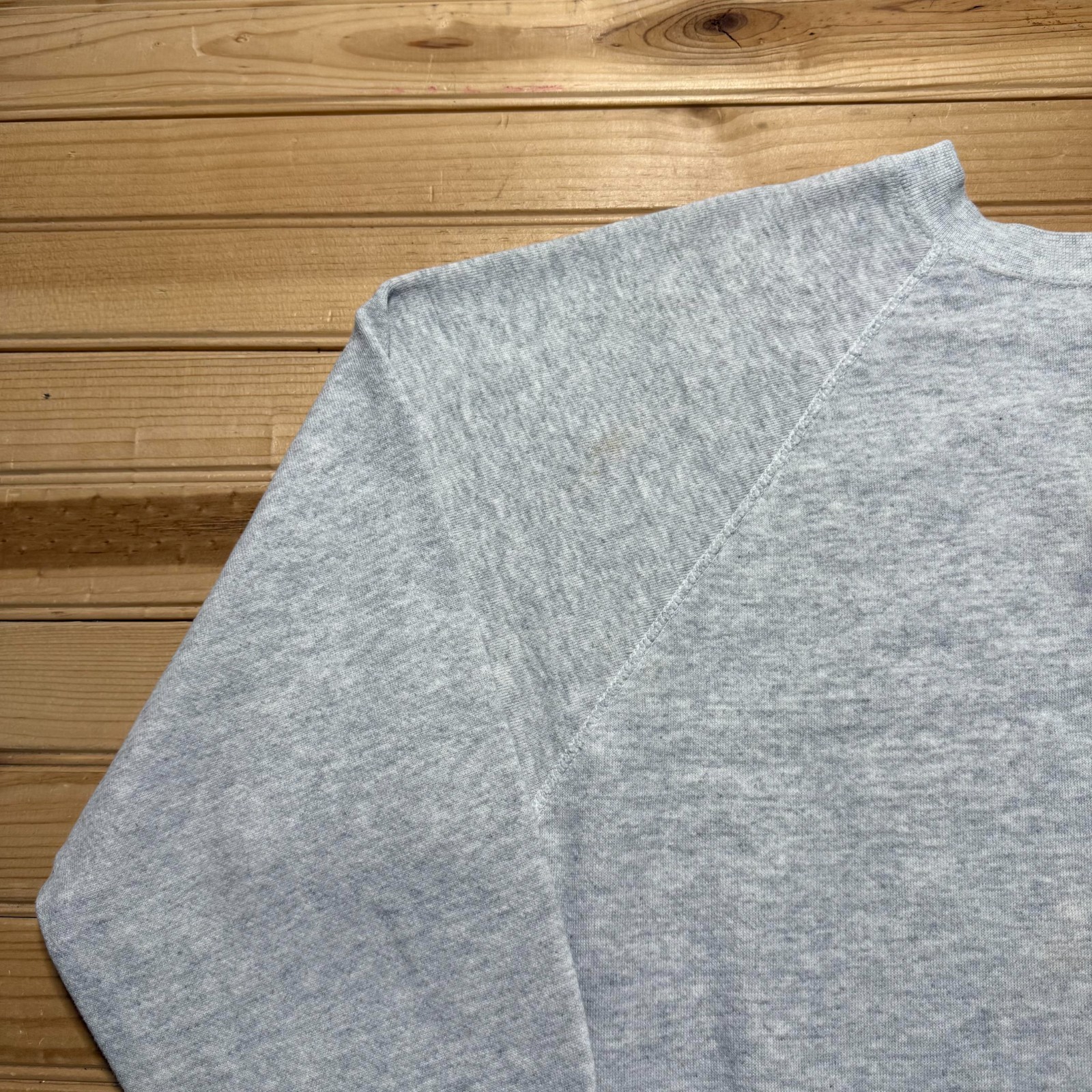 Vintage 90s Blank Raglan Heather Fleece Crewneck Pullover Sweatshirt USA – Large