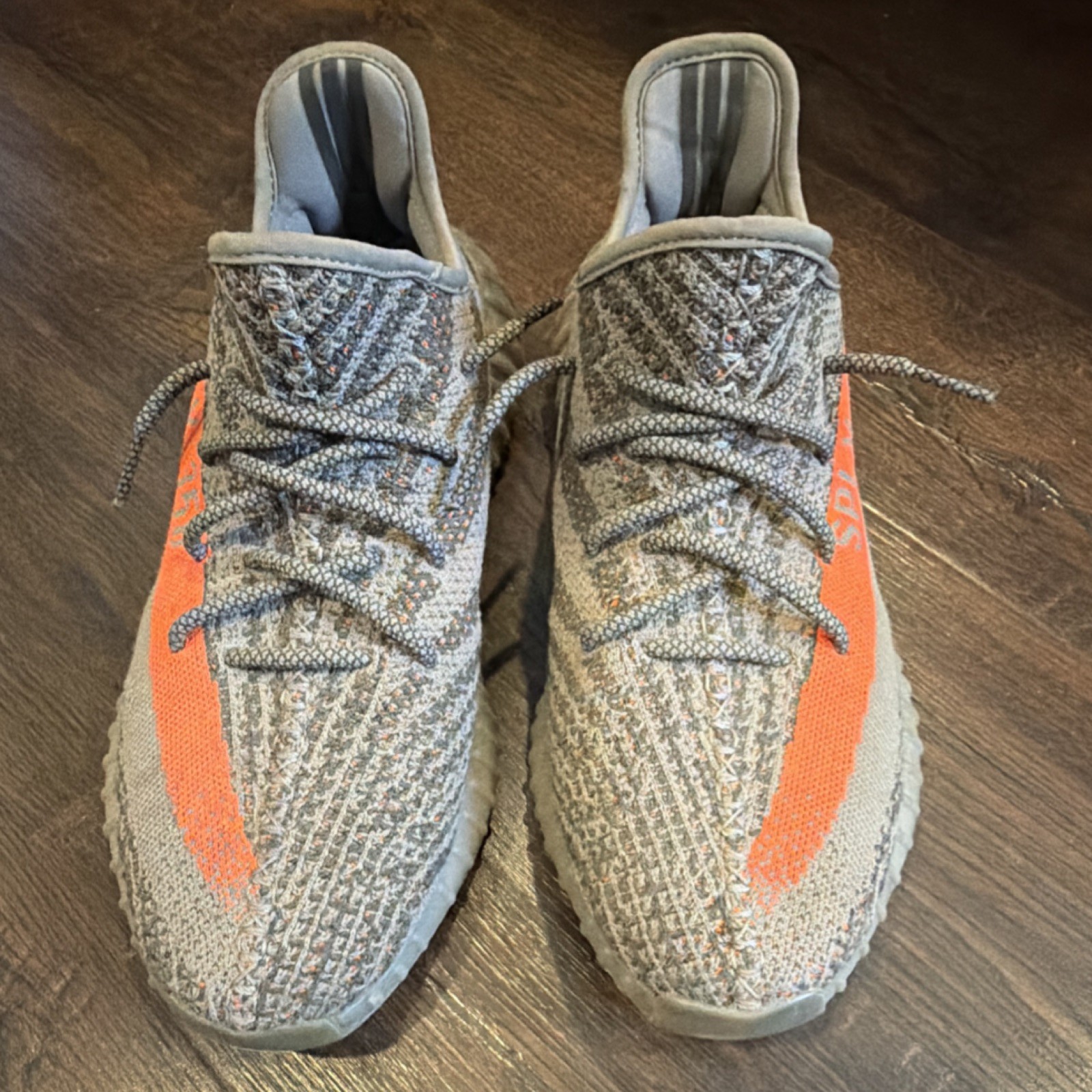adidas Yeezy Boost 350 V2 Low Top Lace-Up Men’s Sneakers Gray/Orange