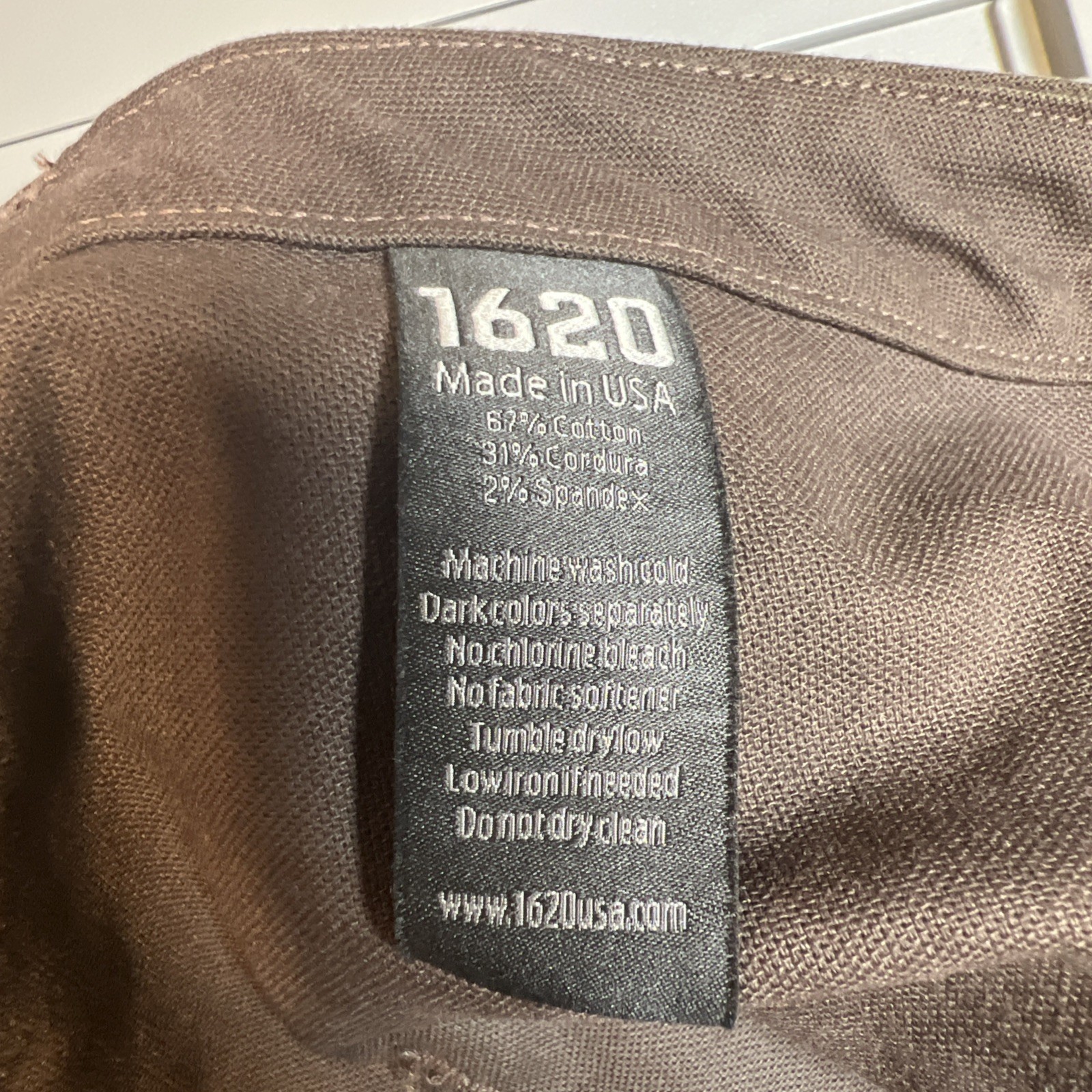 1620 Single Knee Utility Work Pant 46×30 Brown Cordura Stretch Canvas USA Made