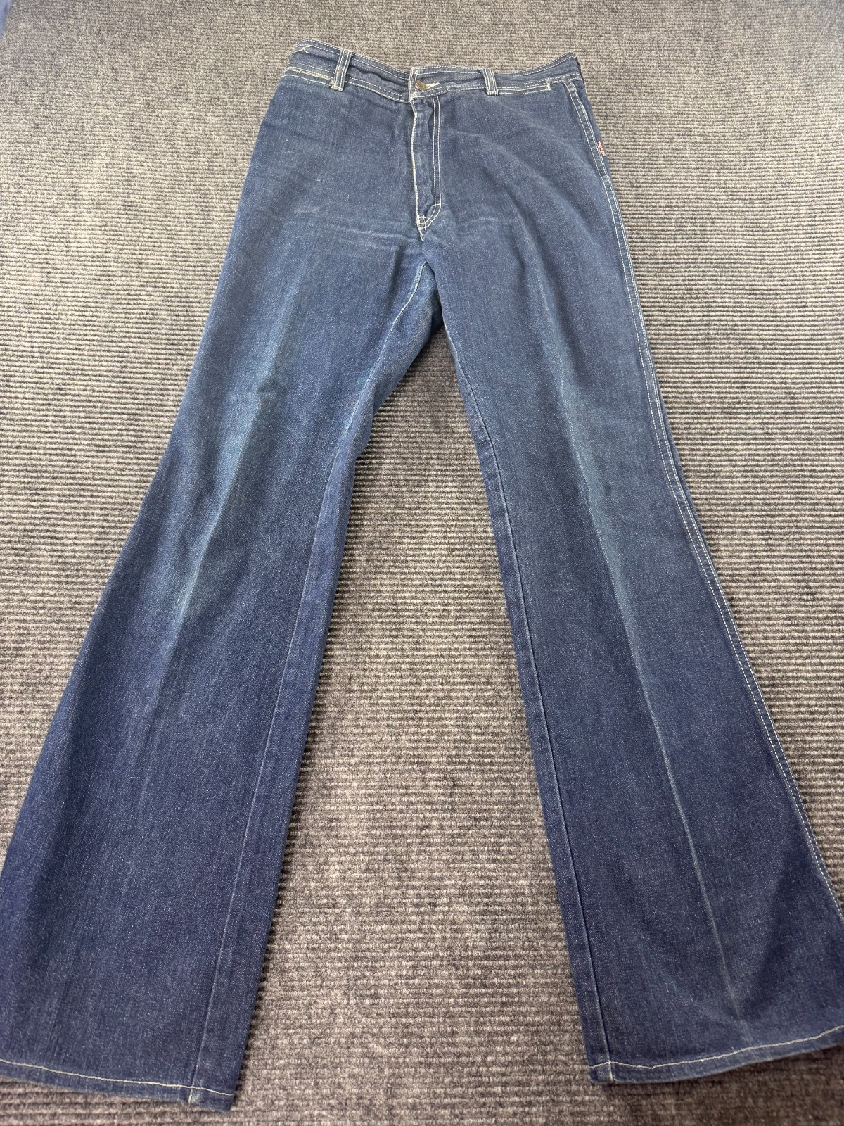 Vintage 1970s Jordache Bell Bottom Jeans Womens 34 Dark Wash Flare Denim