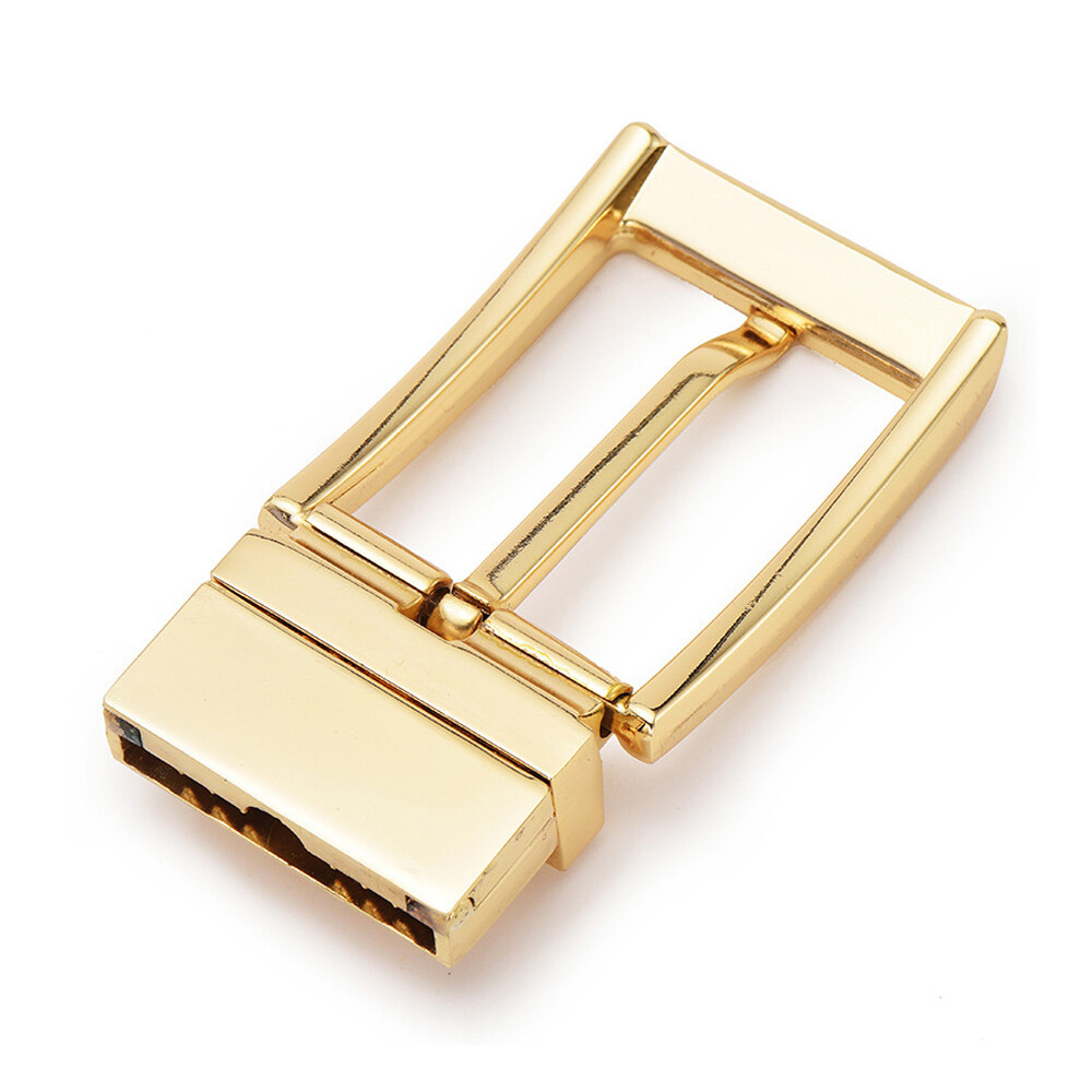 New Reversible Belt Buckle Replacement Pin Buckle Rectangular Gold 1pcs