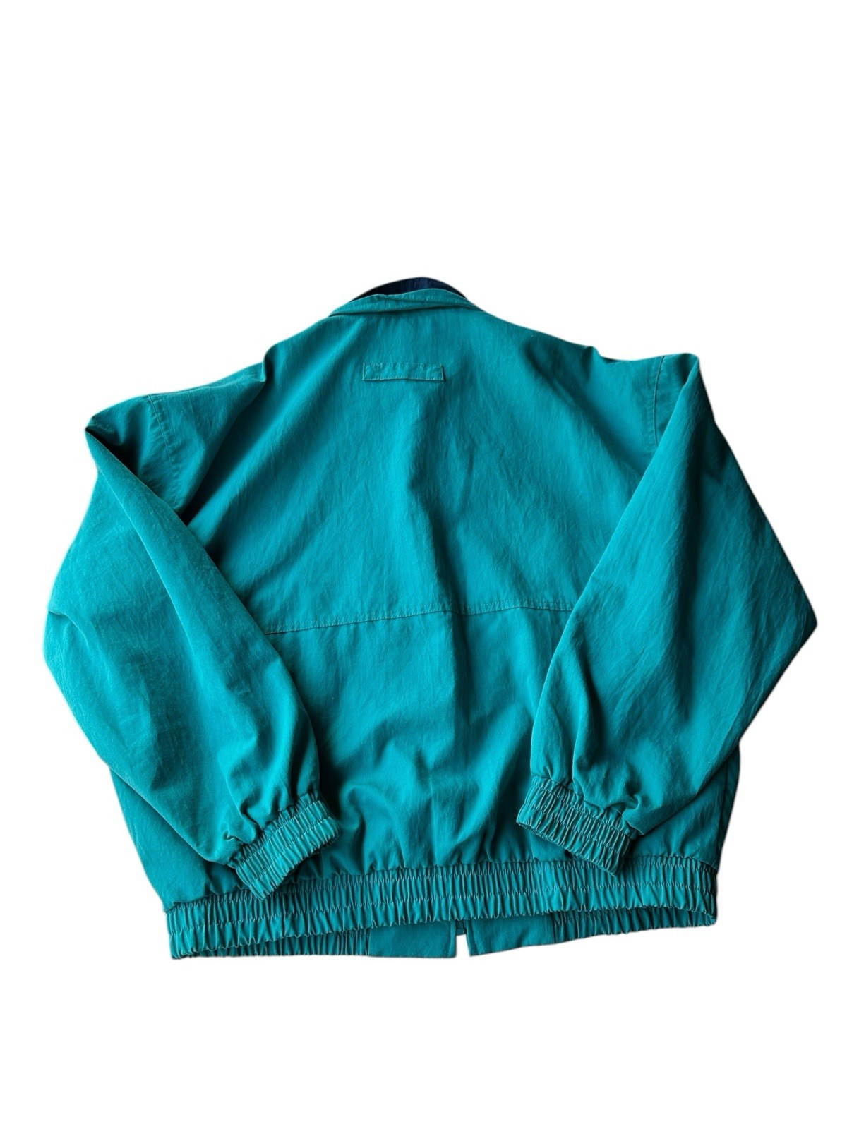 Vintage 90s California Imperial Windbreaker Jacket Teal Nylon USA Made XXL 52